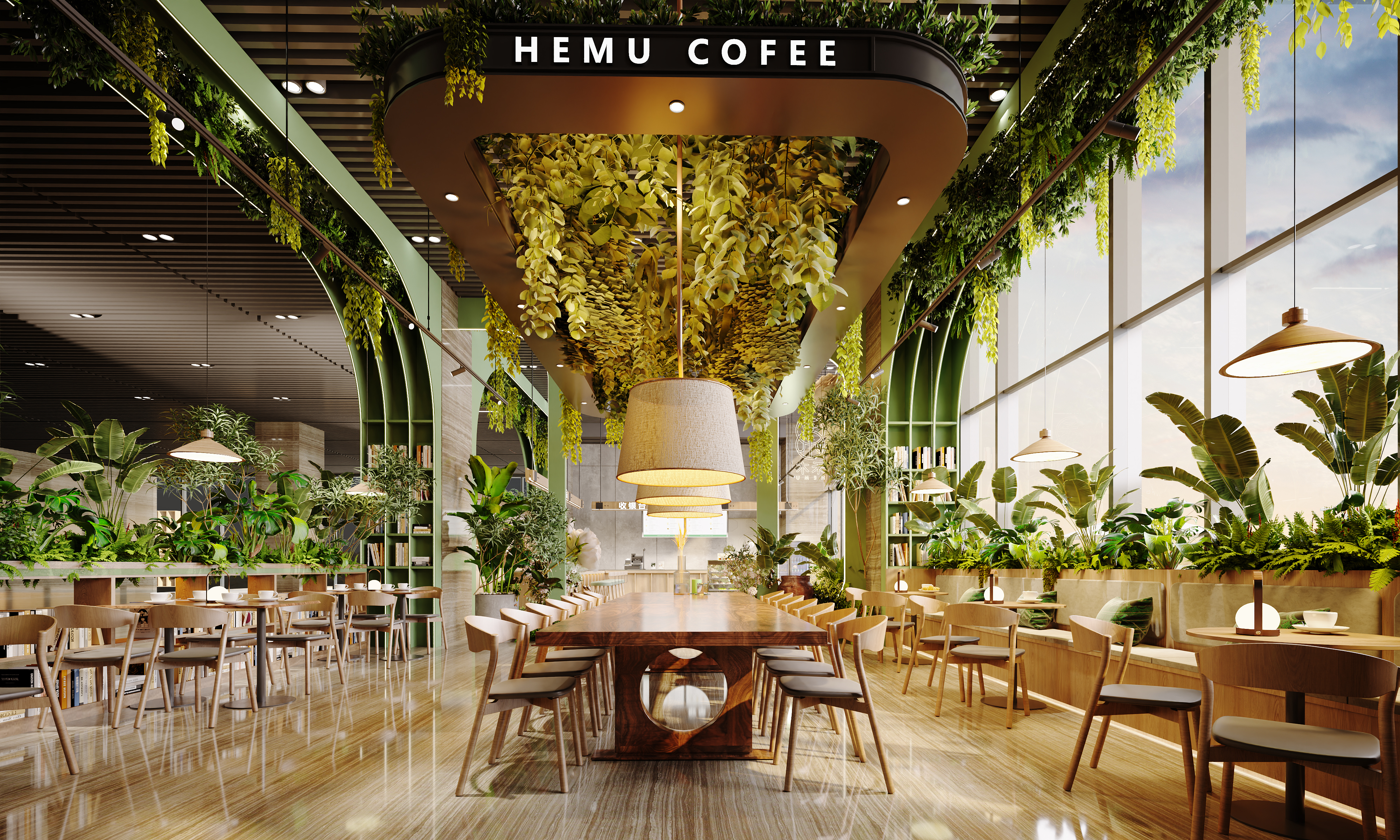 森系咖啡厅渲染-5