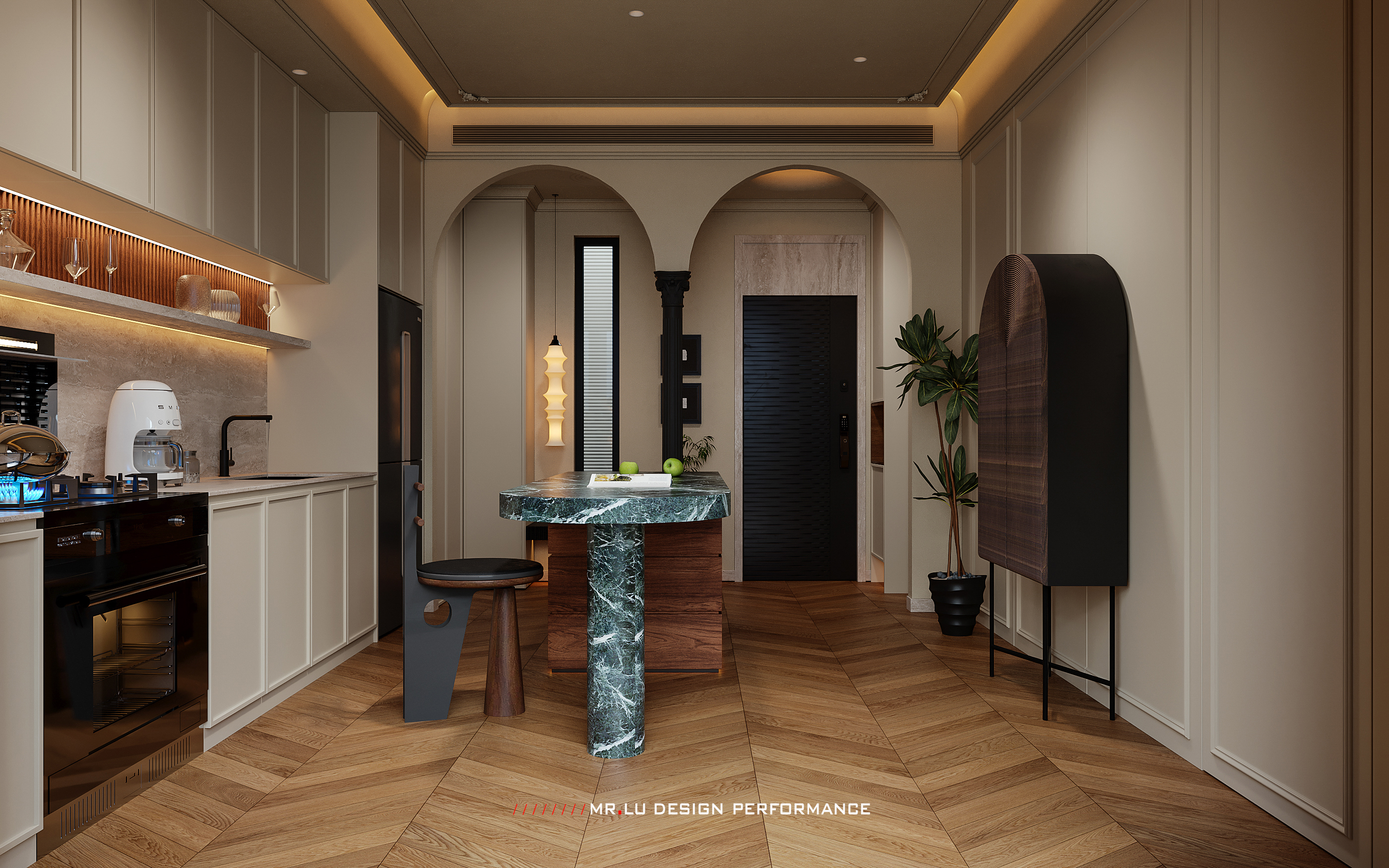 40㎡现代复古风格效果图表现-14