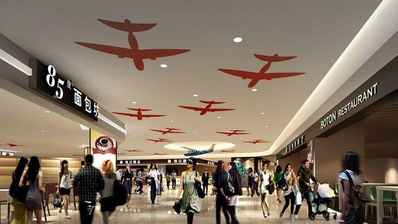 湖南湘潭天虹购物中心航空旅游主题设计-29