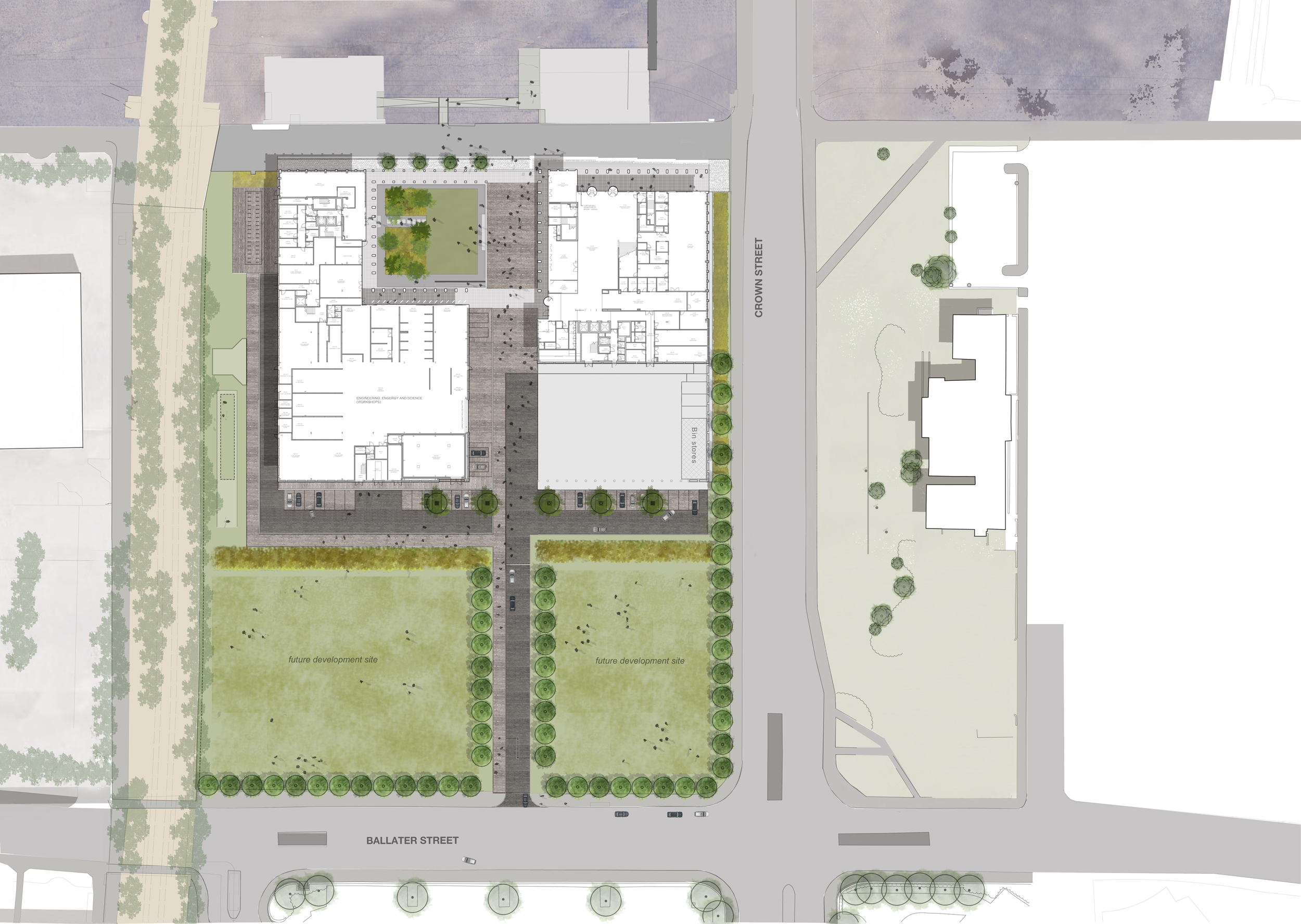 苏格兰格拉斯哥城市学院 | 融入城市景观的绿色校园-22