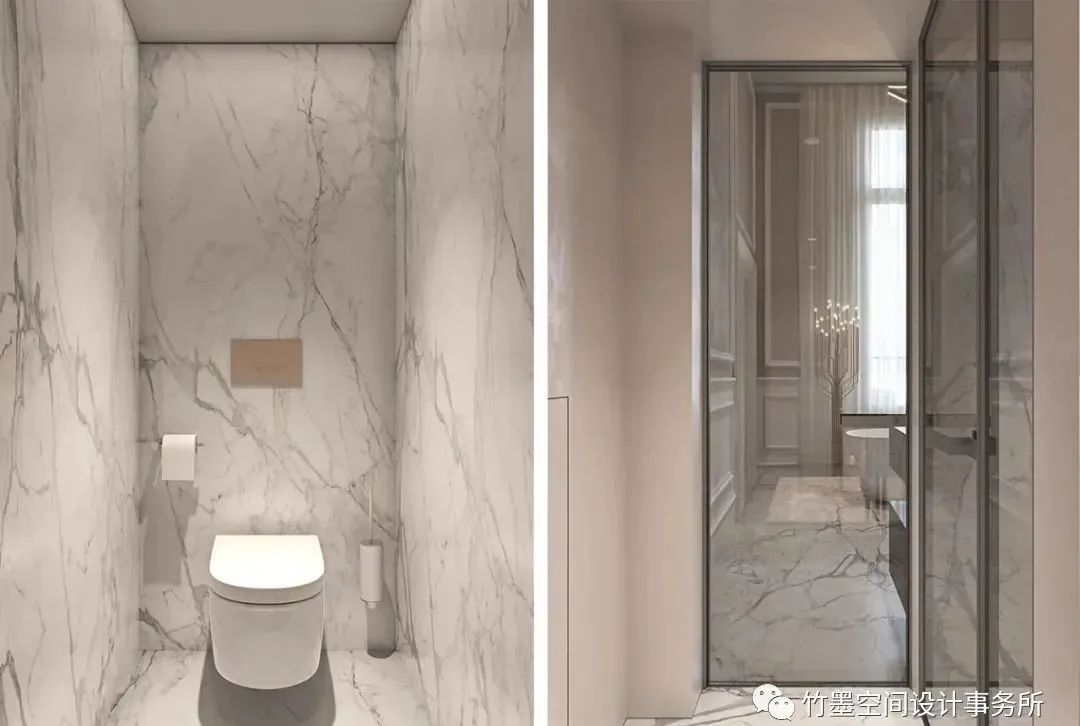 法式轻奢之美·竹墨空间设计事务所 200㎡艺术住宅-36