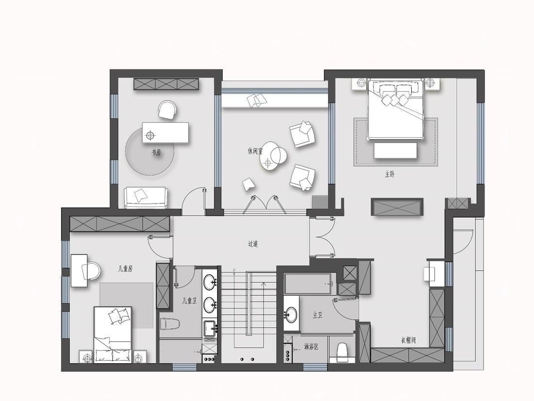 简约大气，四口之家的开放式设计-46