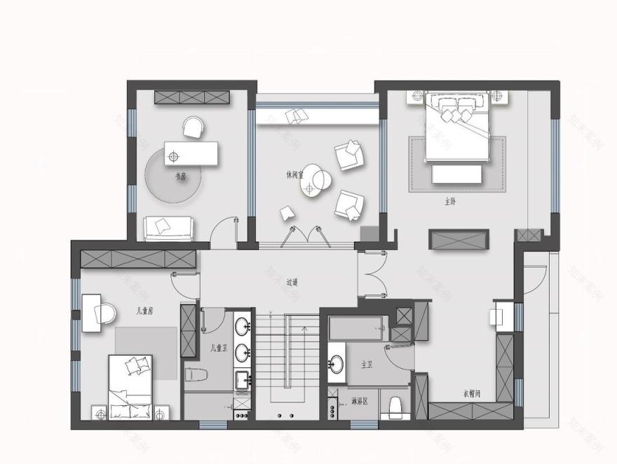 简约大气,四口之家的开放式设计-46
