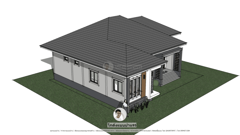P  1746单层泰式坡顶现代风格住宅设计-15