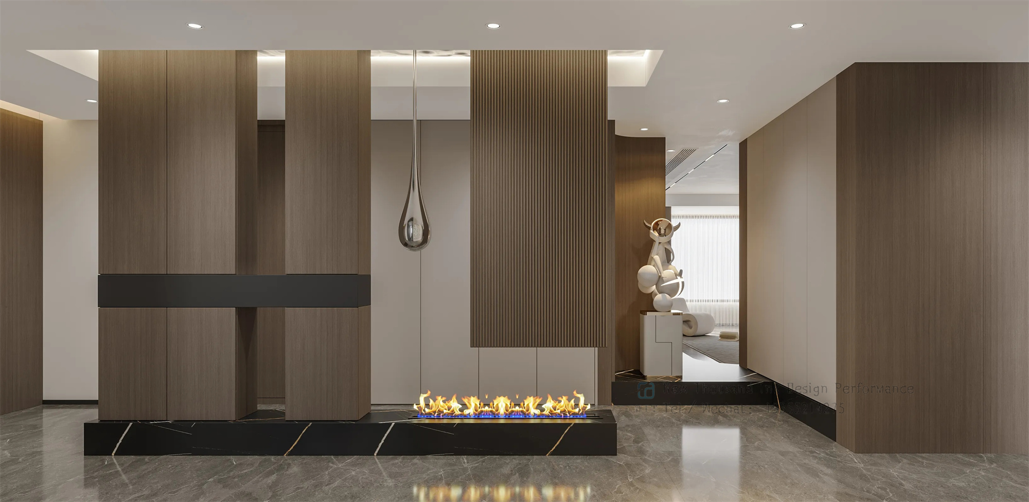 意式极简大平层，艺术和趣味的平衡与融合-3