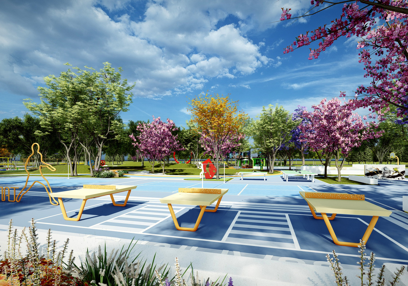 体育运动公园景观SU模型-5