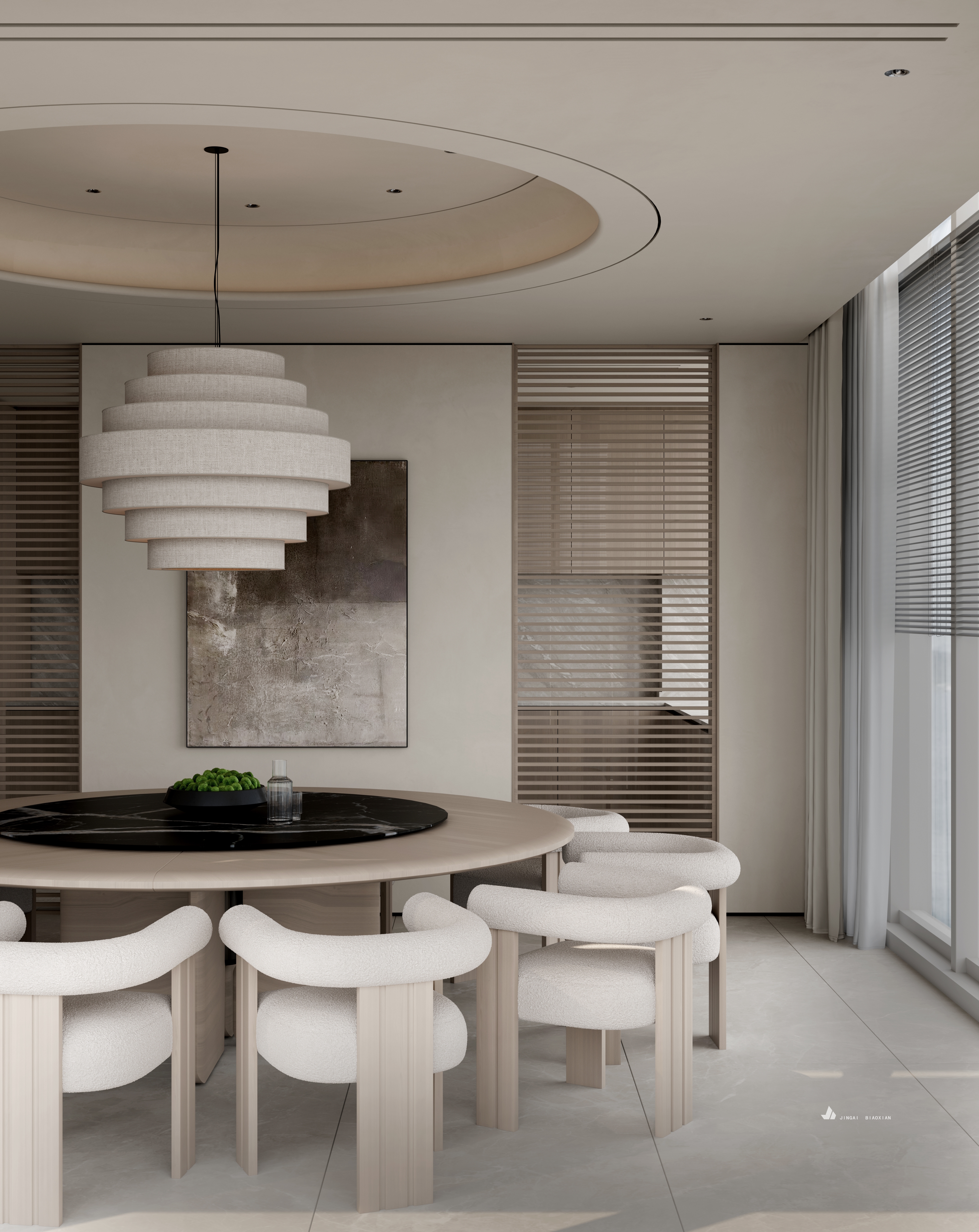 顶流现代挑空别墅-4