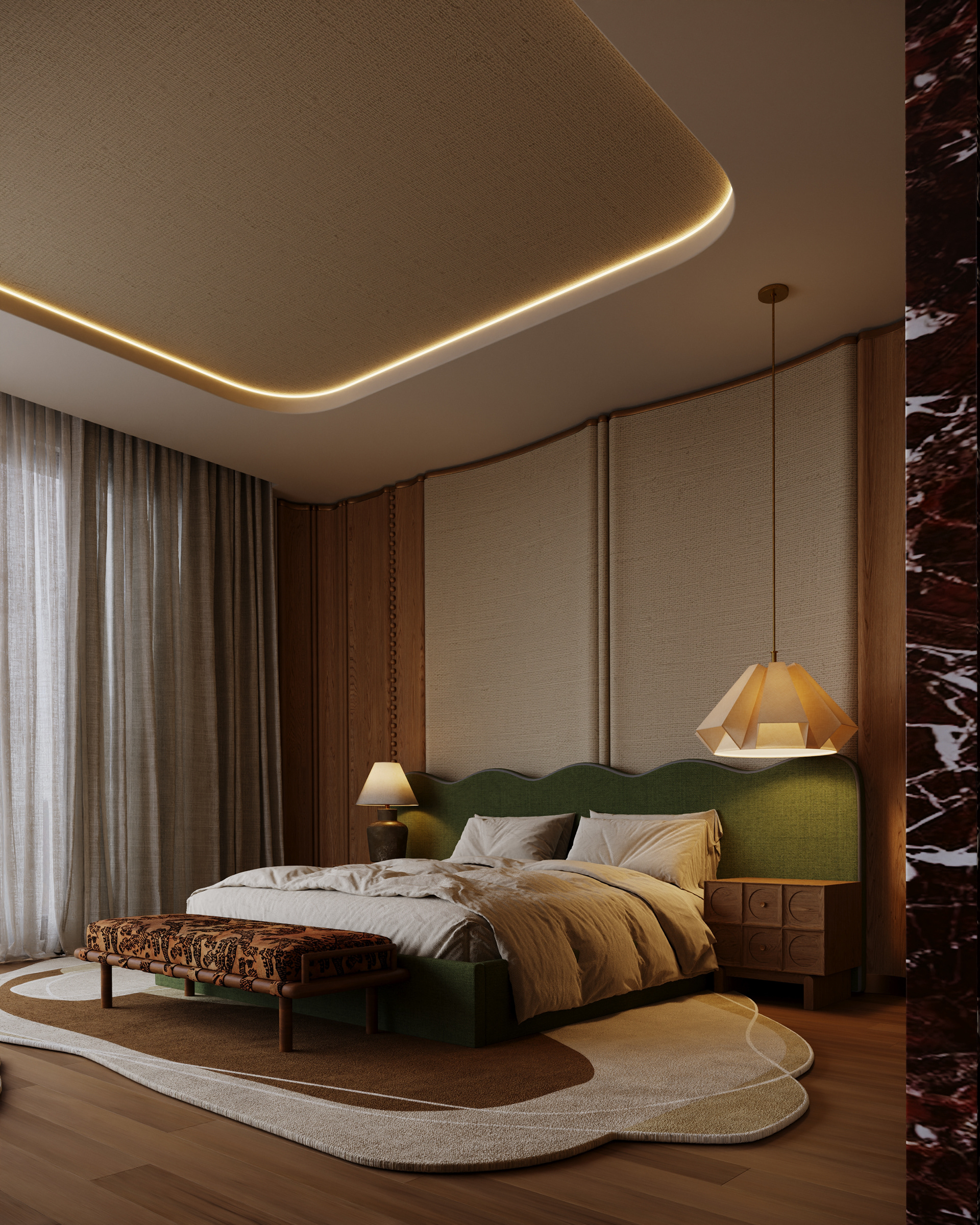 主卧设计丨kaf interior design-0