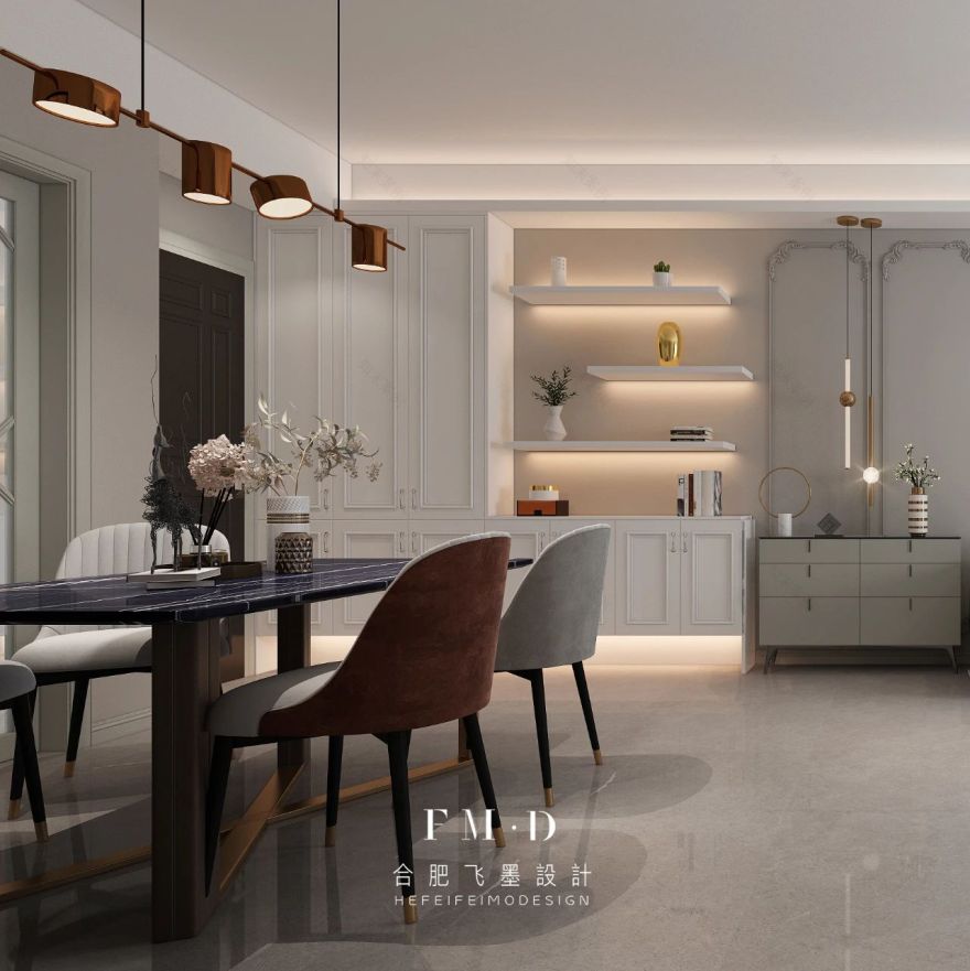 合肥望江台璟宸 100㎡三室轻奢法式设计,单身女青年的理想家居-25