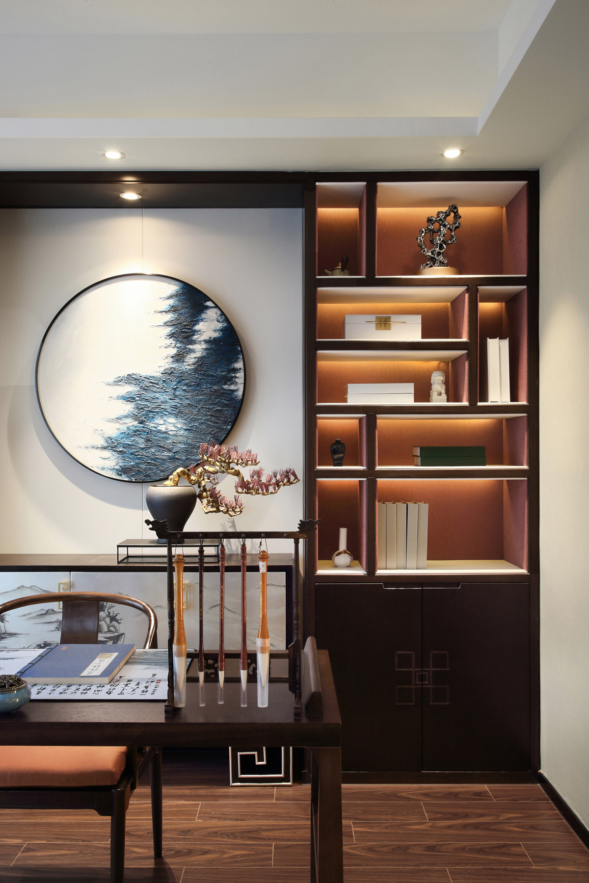 墨客设计 | 写意东方的江南华府，新中式的空间智慧-42