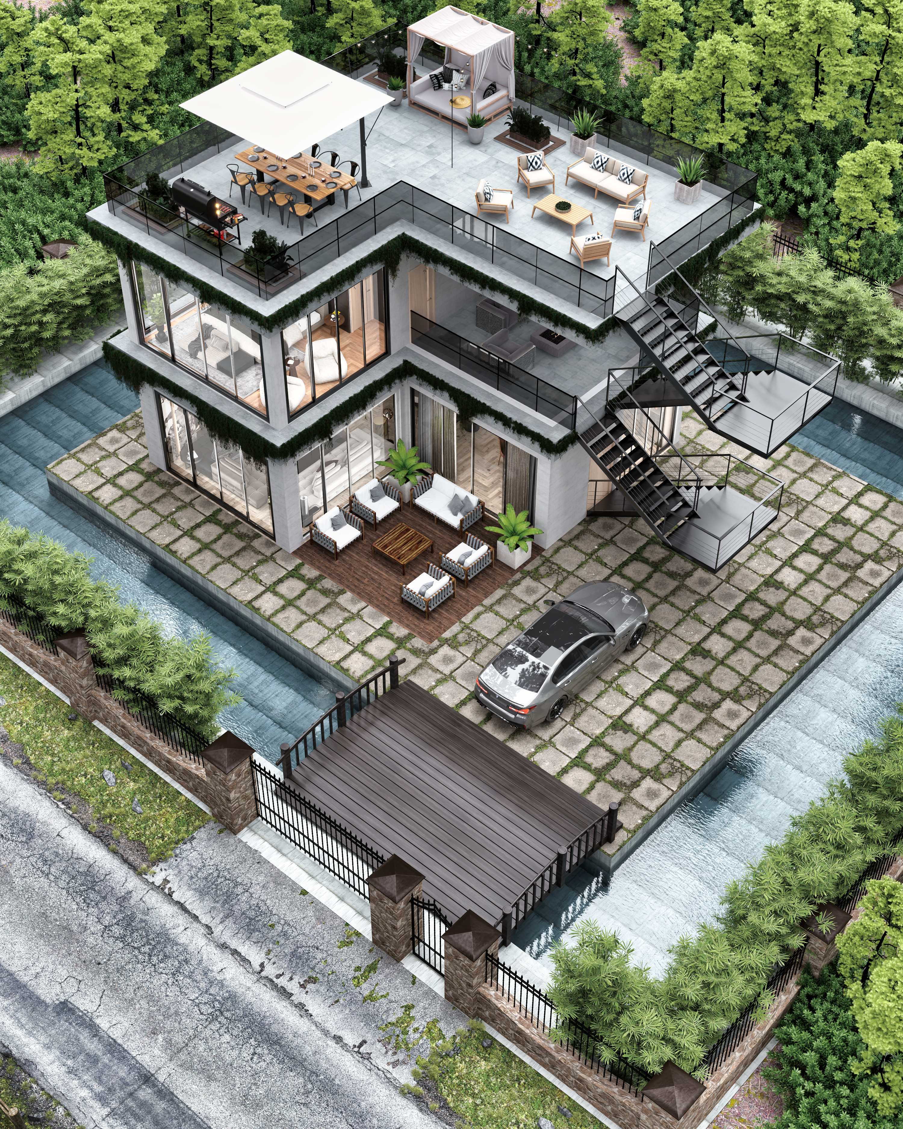 Full Cgi Villa l Modern Villa Design-1
