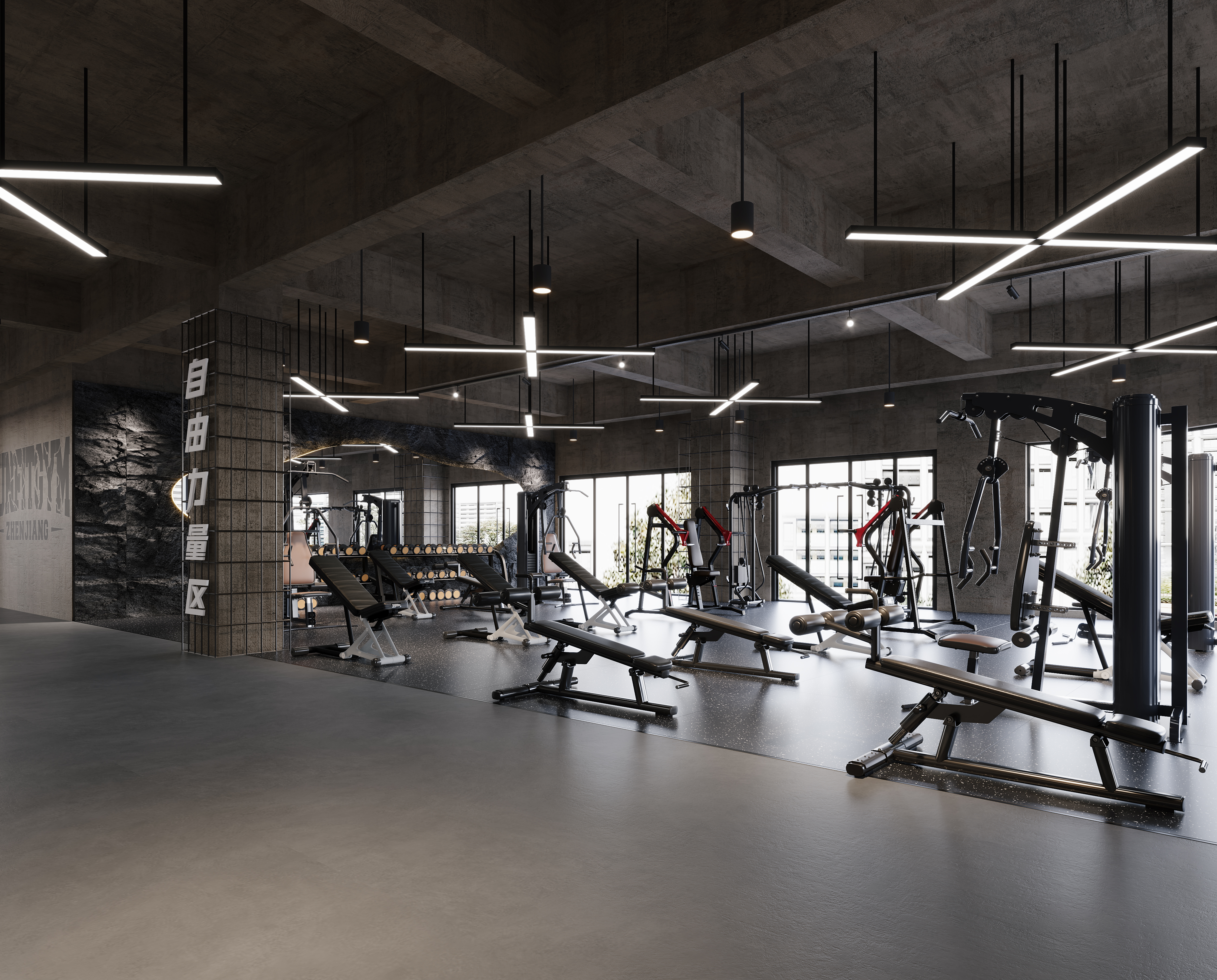 健身房 台球 瑜伽馆—白龙马效果图-5