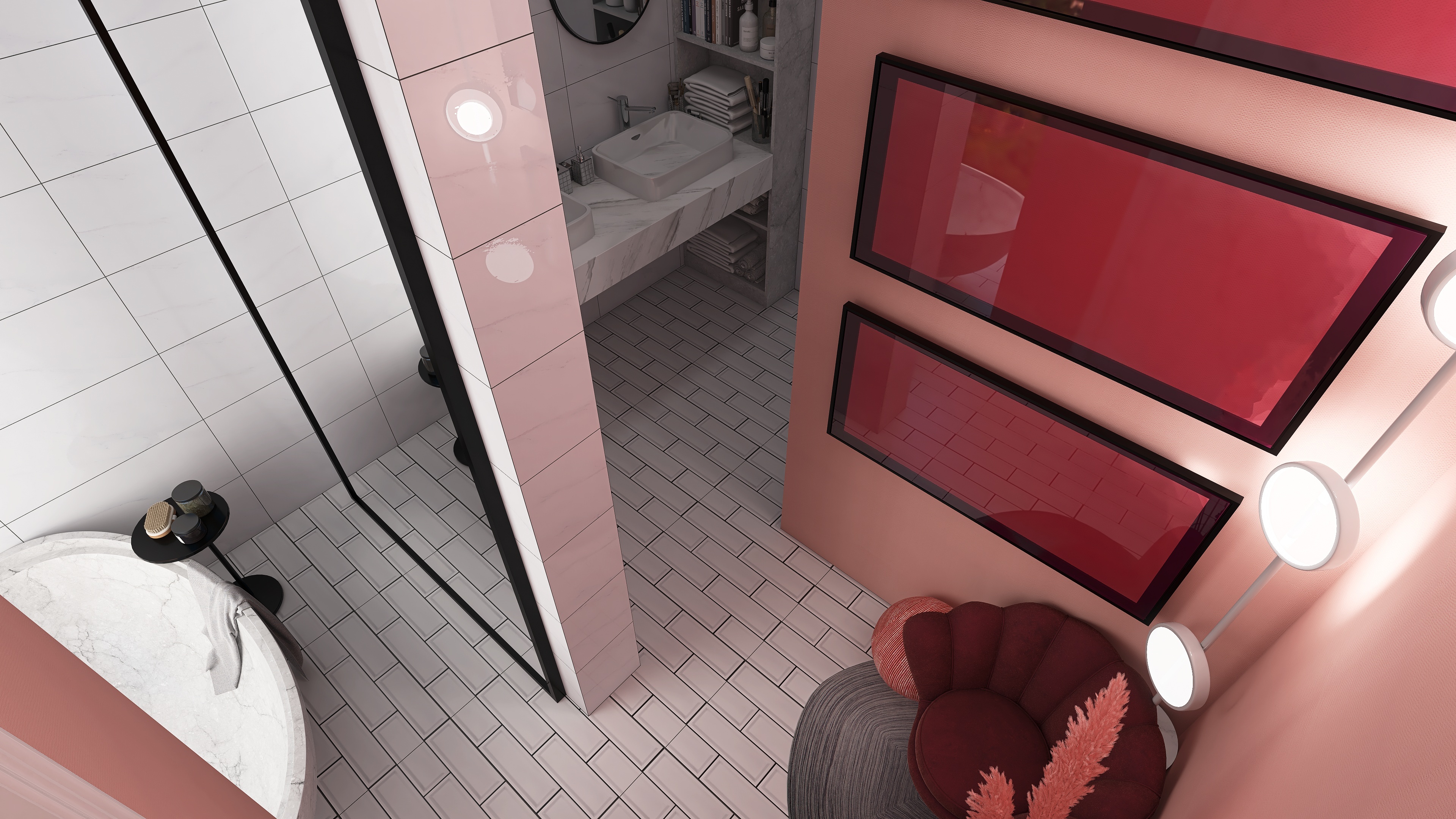 Kylie Jenner 风格 10 平方米浴室设计-12