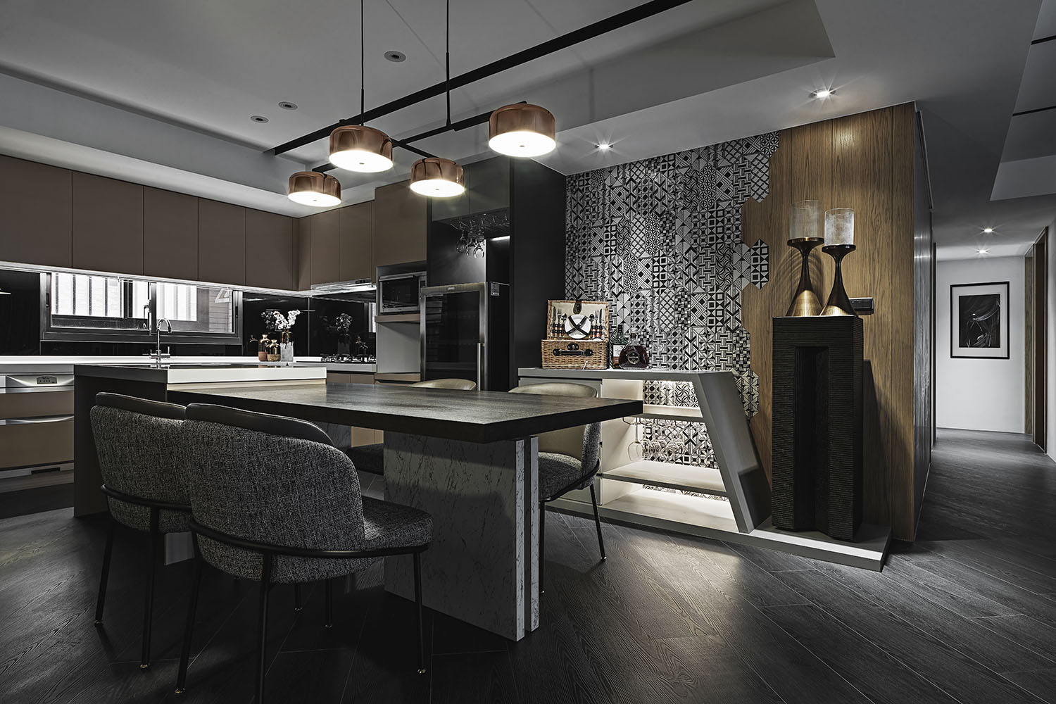 台湾 90㎡墨艺藏金住宅丨中国台湾-12