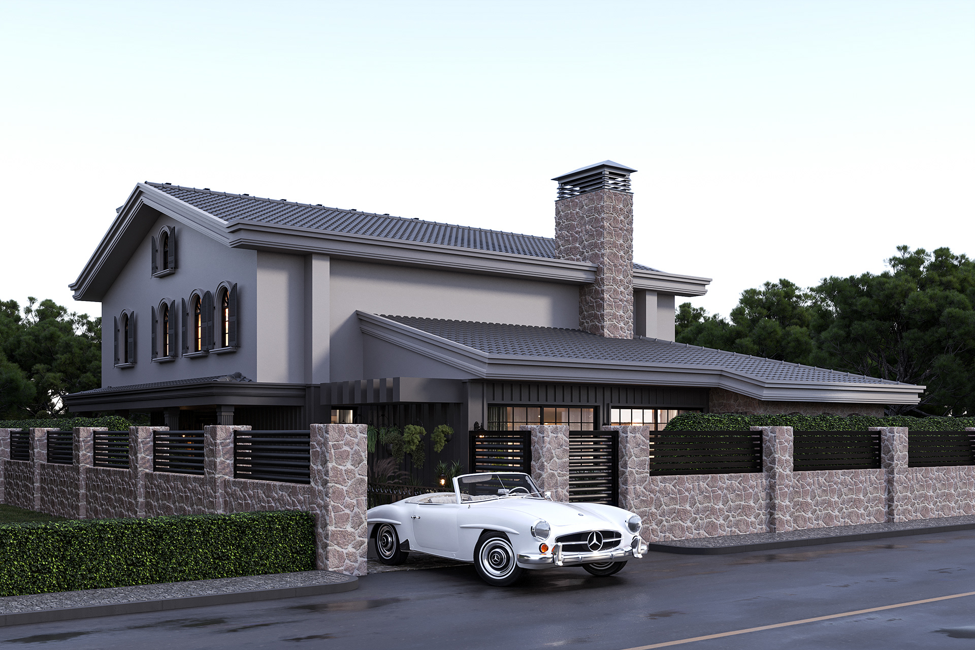 乡村住宅外立面设计丨土耳其伊斯坦布尔丨Oğuz Bedirhan ÇALDIR-0