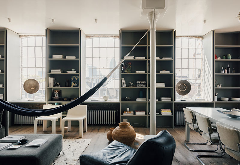 伦敦百年仓库改造的时尚吊床公寓-6