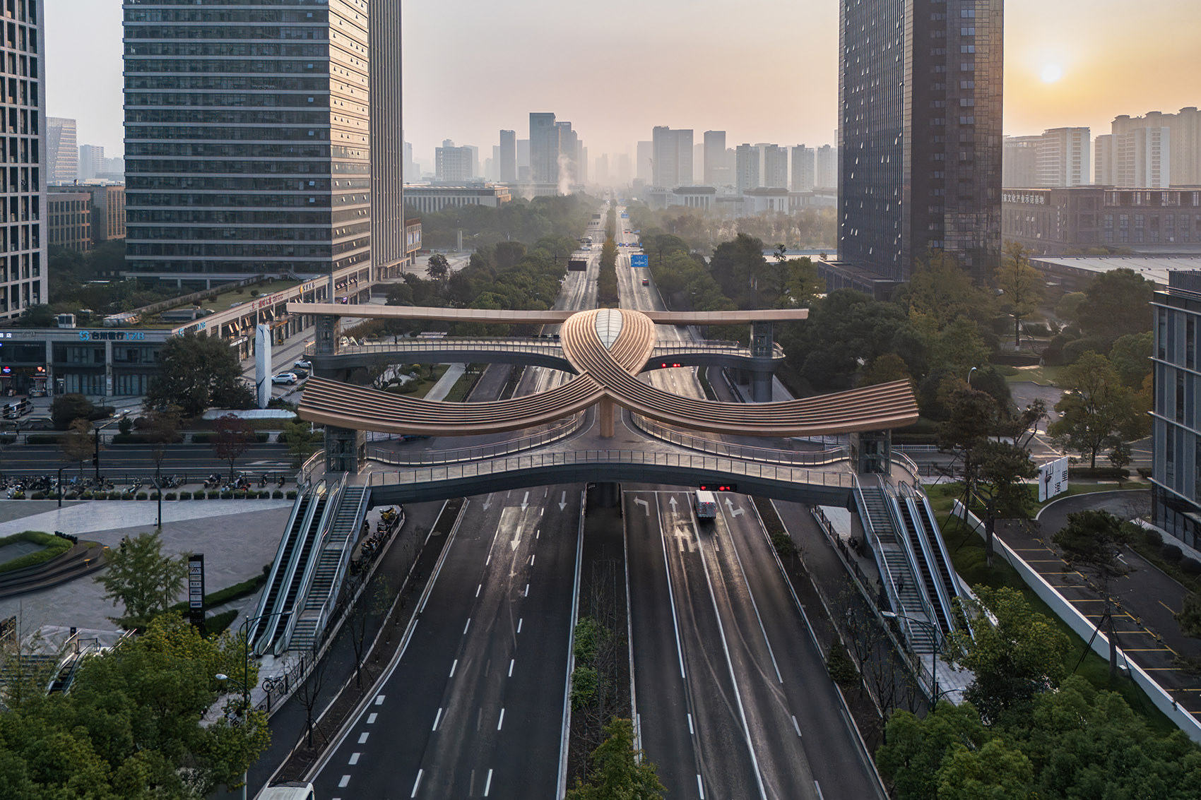 滨康路聚才路口人行天桥丨中国杭州丨中国联合工程有限公司-5