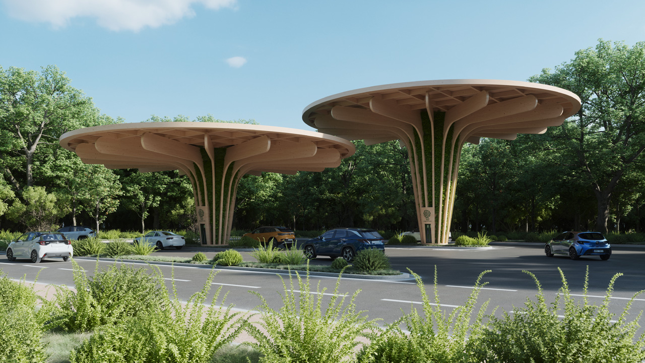 HydrogenForest · 生态可持续氢燃料补给站丨意大利丨Giancarlo Zema Design Group-5