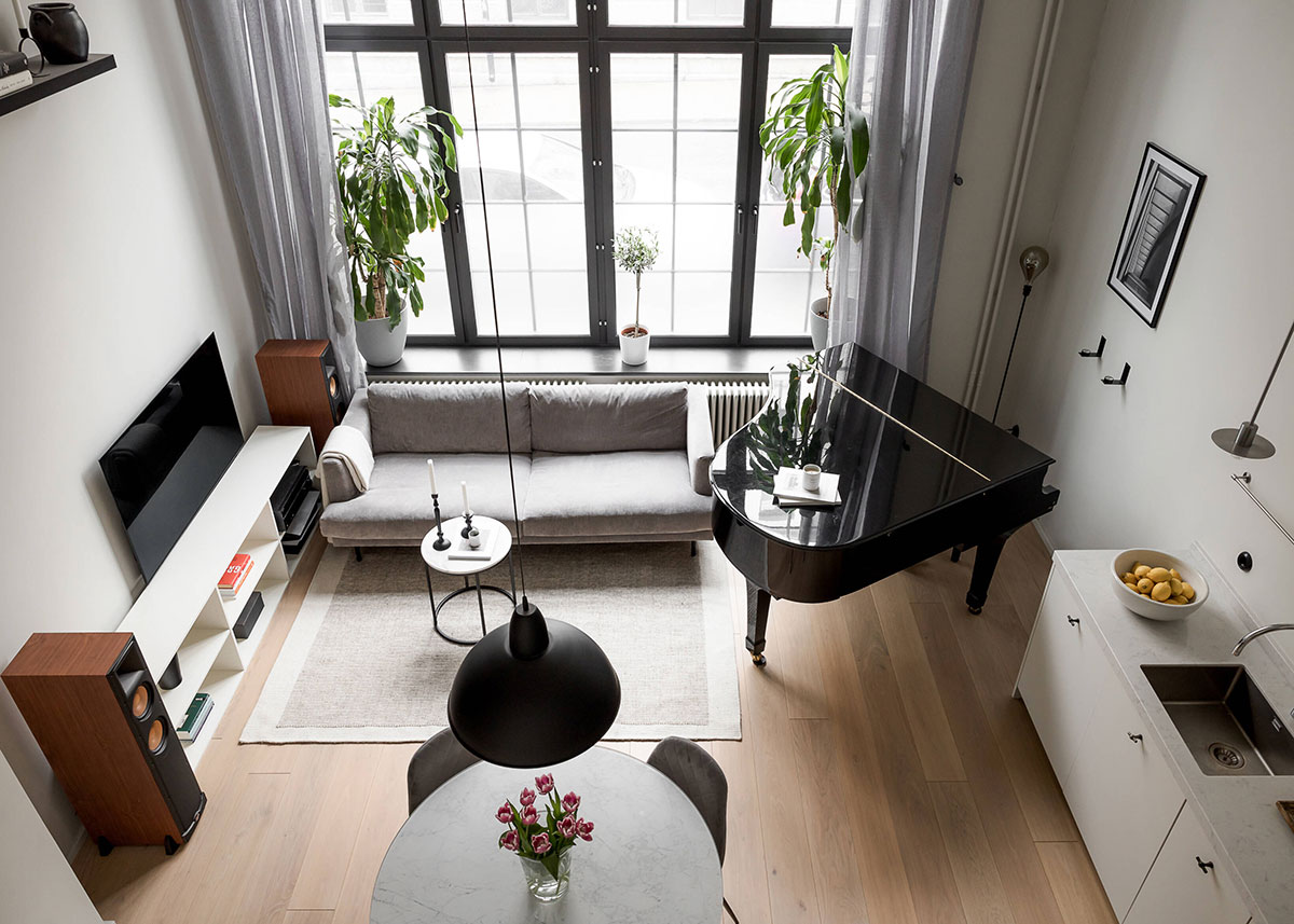 斯德哥尔摩工业风复式公寓-1