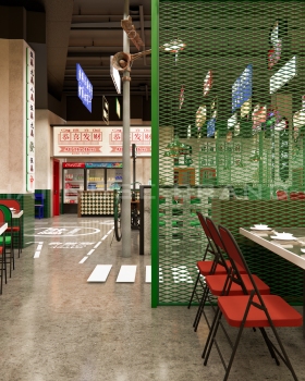 当大上海遇上香港旧时光:一间市井餐厅的复古文化狂欢丨木村空间设计有限公司