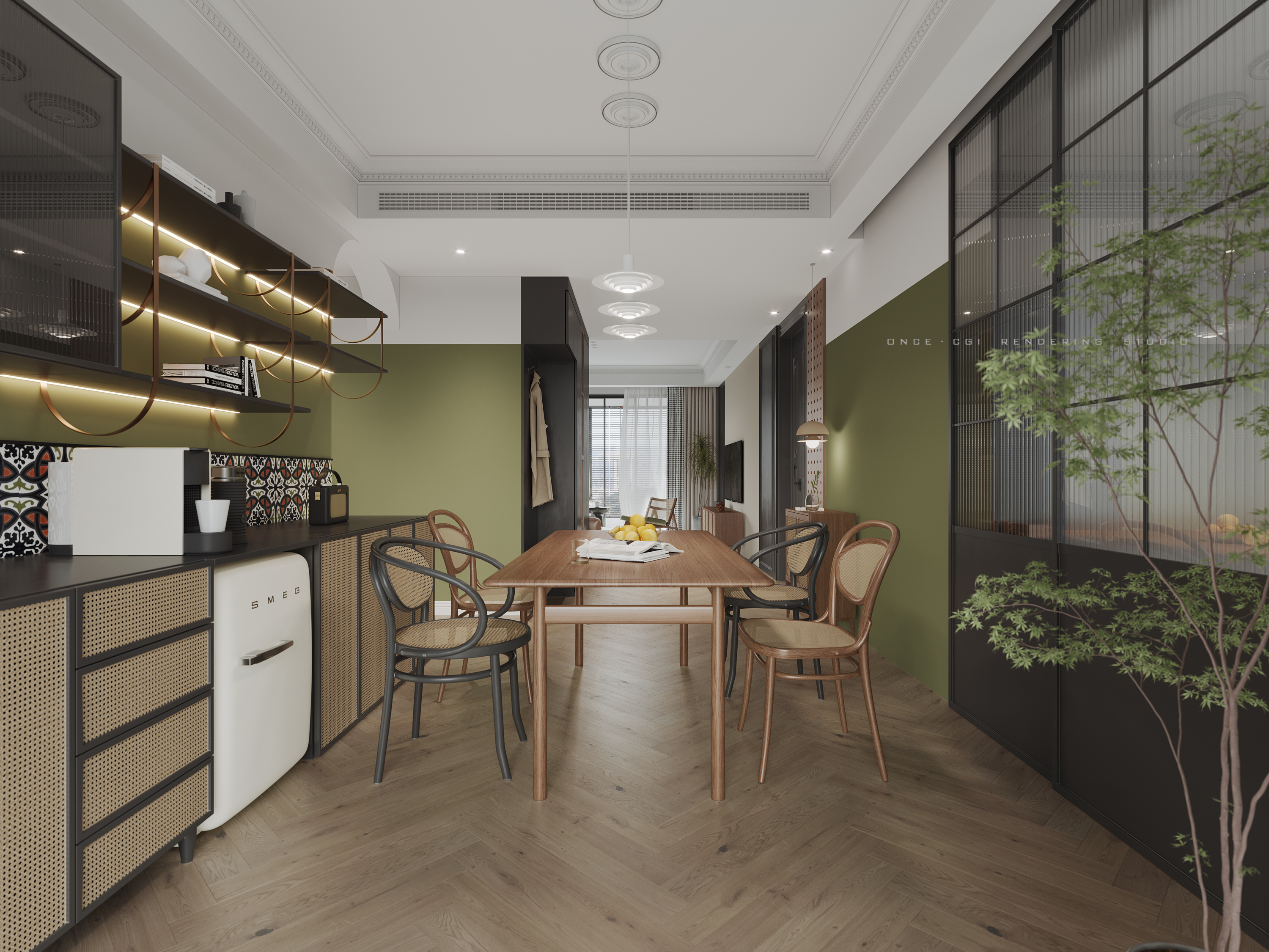 北欧复古风室内设计实践丨ONCE·CGI·RENDERING·STUDIO-8