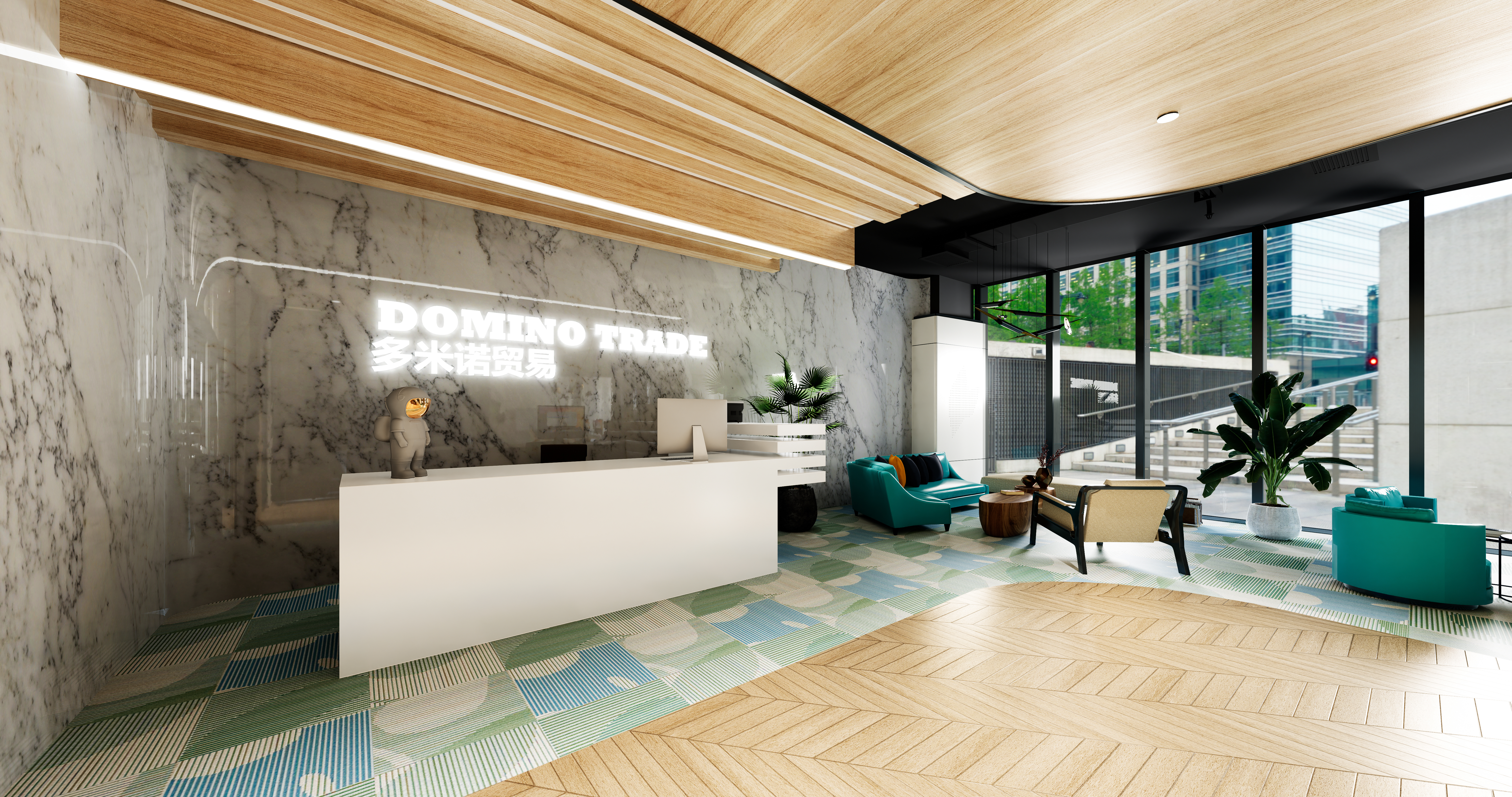 多米诺贸易办公室丨中国丨VR GROW STUDIO-8