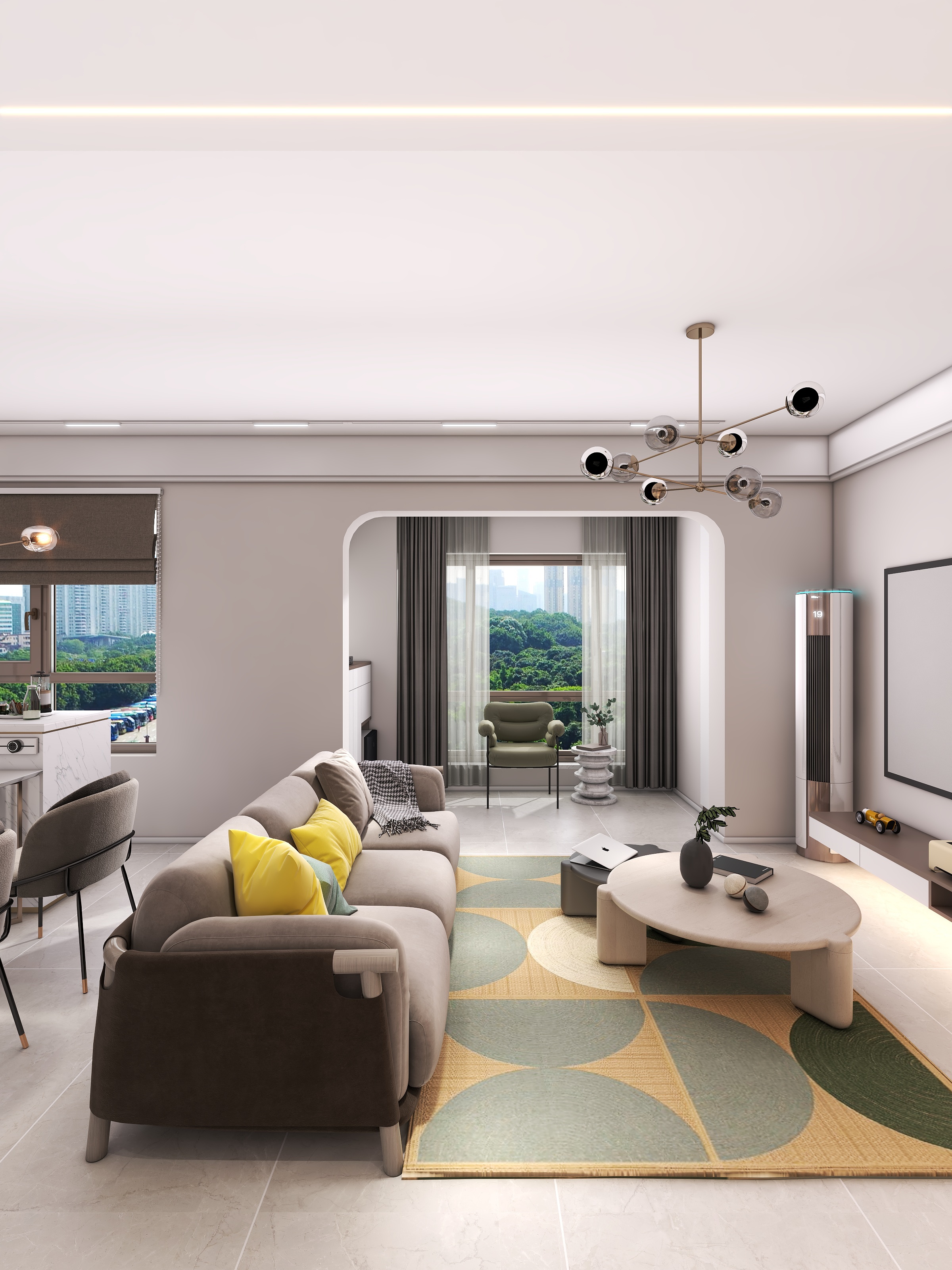 四川成都朗基香颂天府二期（113平方现代简约四居室）-12