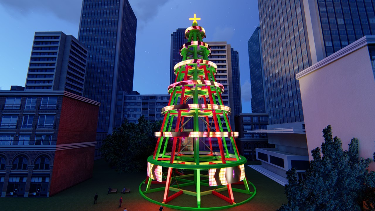 Árvore de Natal em LED - para praças públicas-14