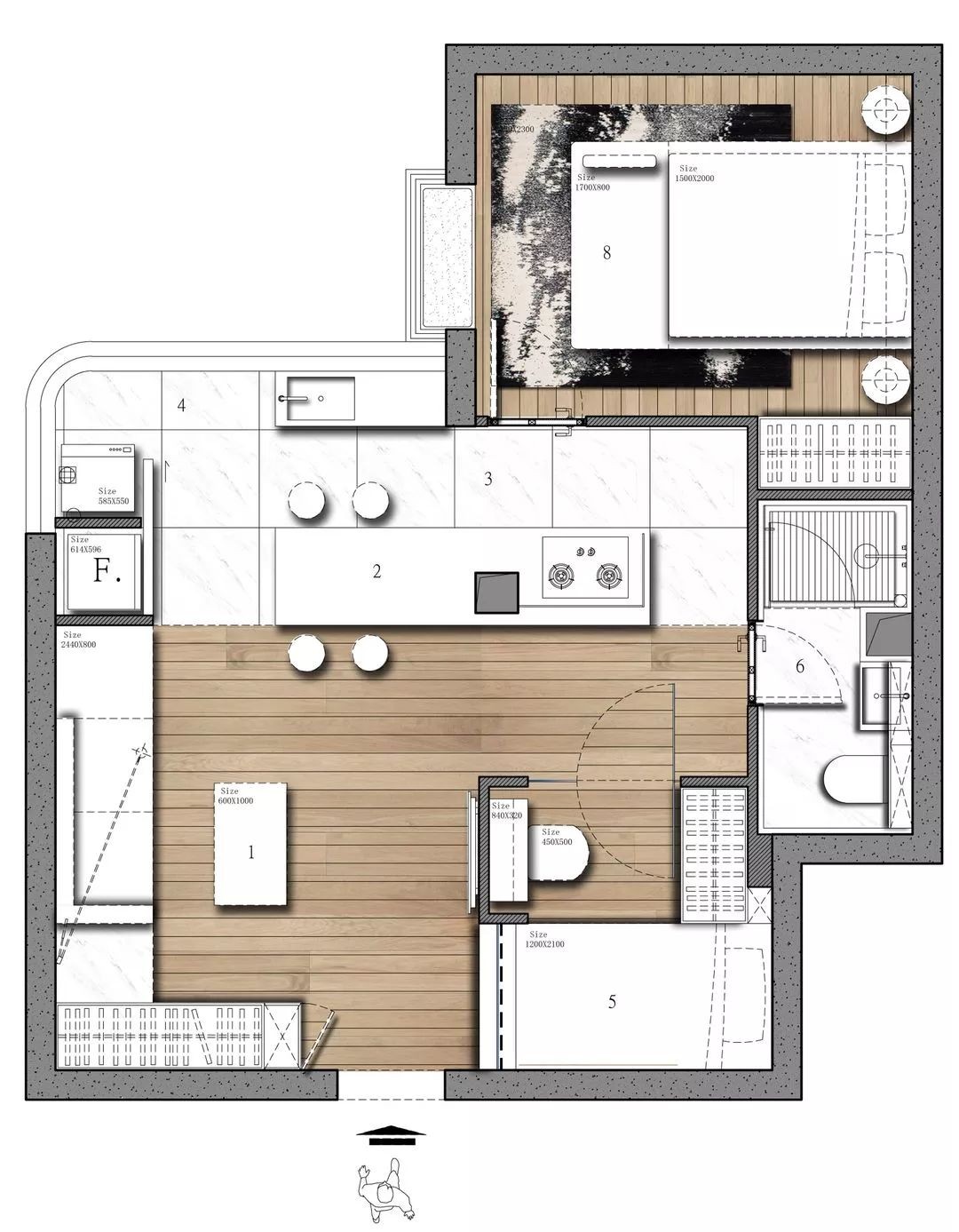 巧妙运用极简风让48㎡老城区小房呈现室内室外“格格不入”  李友友-12