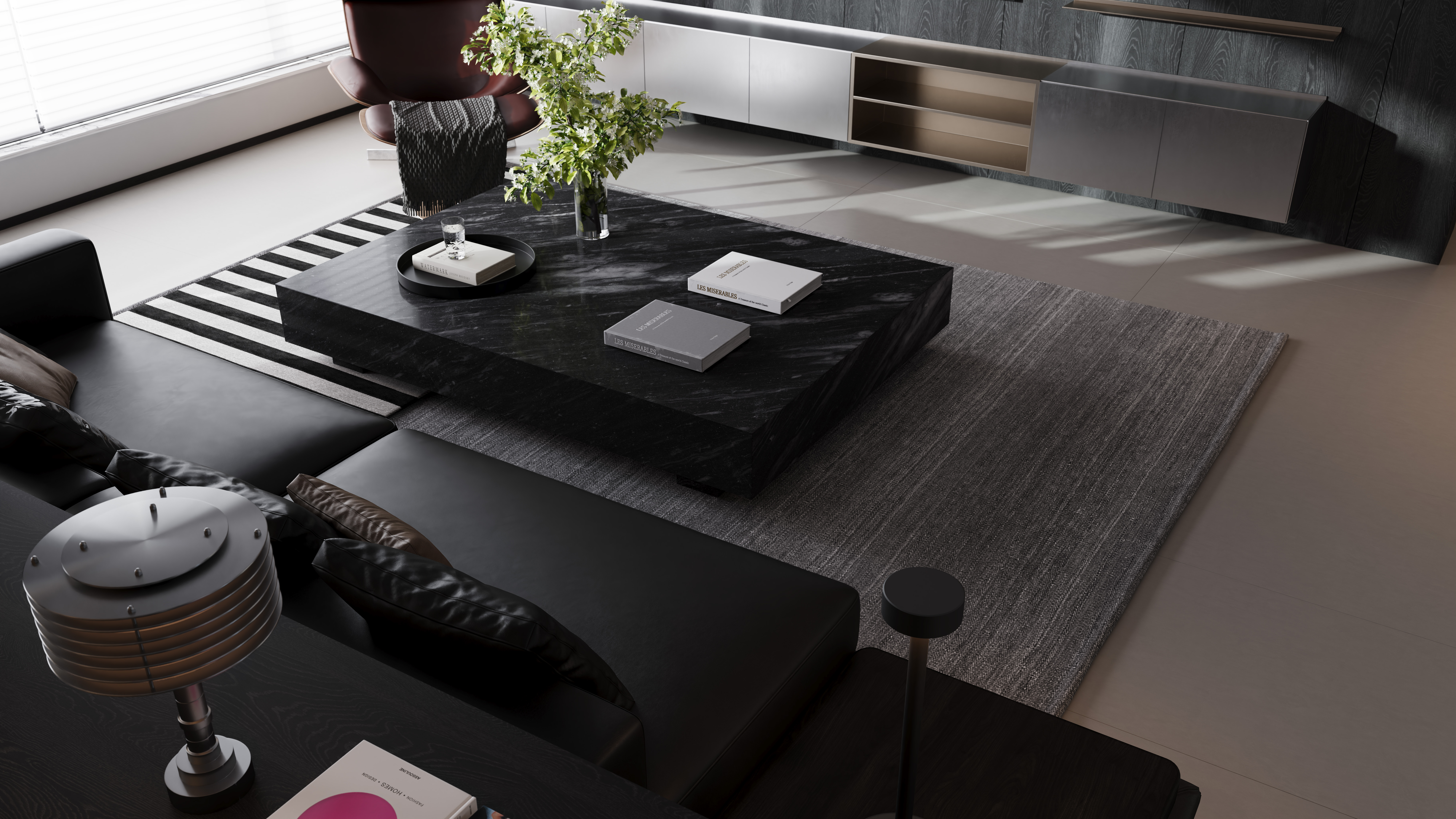 意式大平层设计案例（现代风格客餐厅）-7