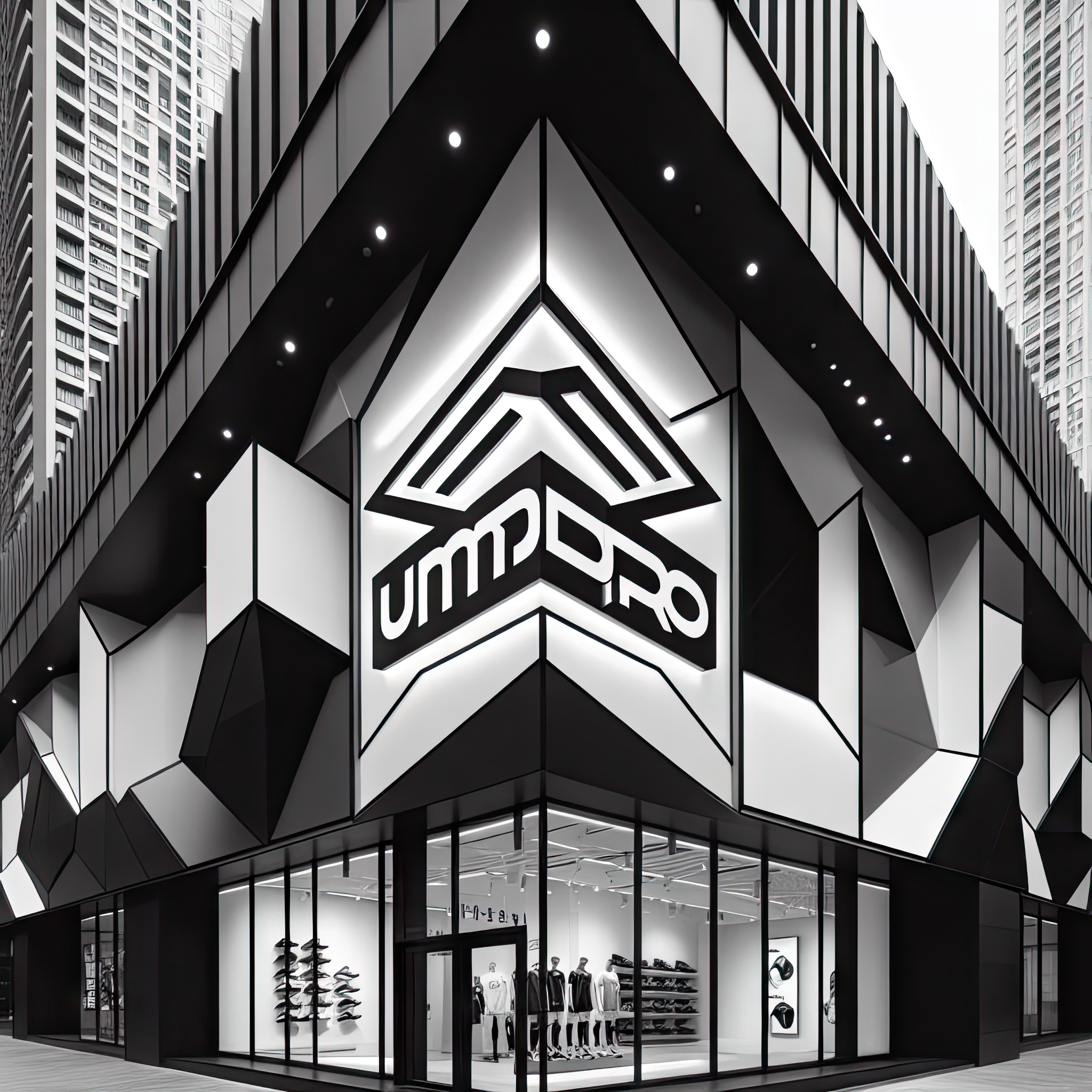 Umbro Outdoor/Indoor Store Architecture generated by Ai-15