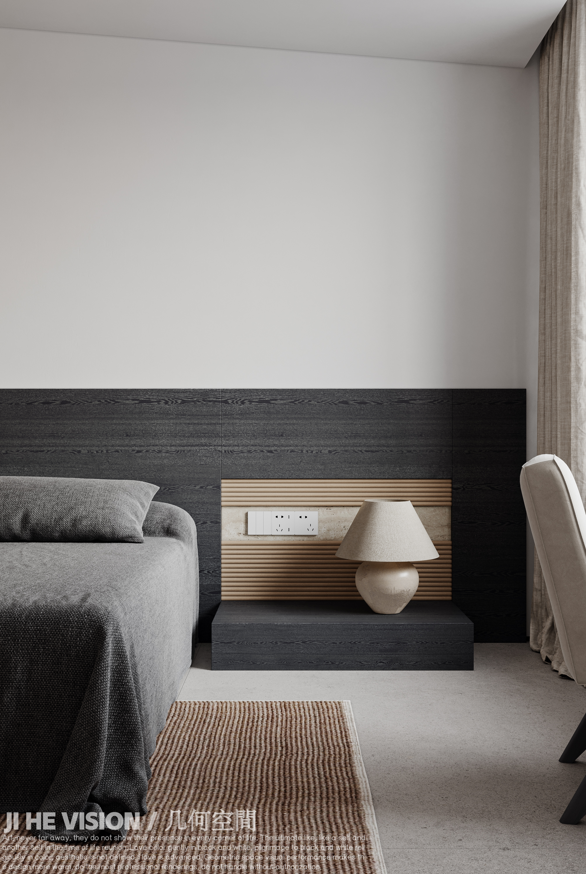 雍龙府原木现代空间丨几何空间视觉表现-10