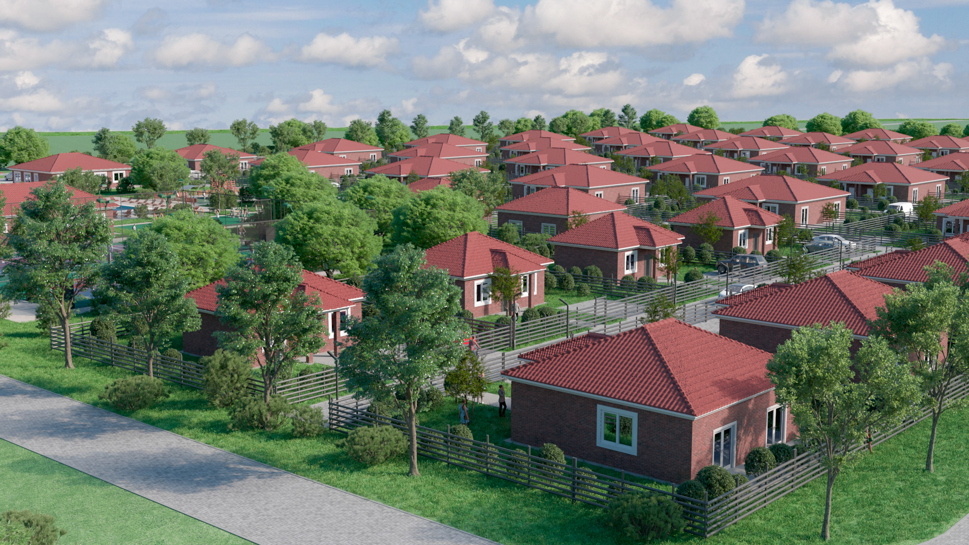 Проект посёлка с типовой застройкой "Ласкино"-13