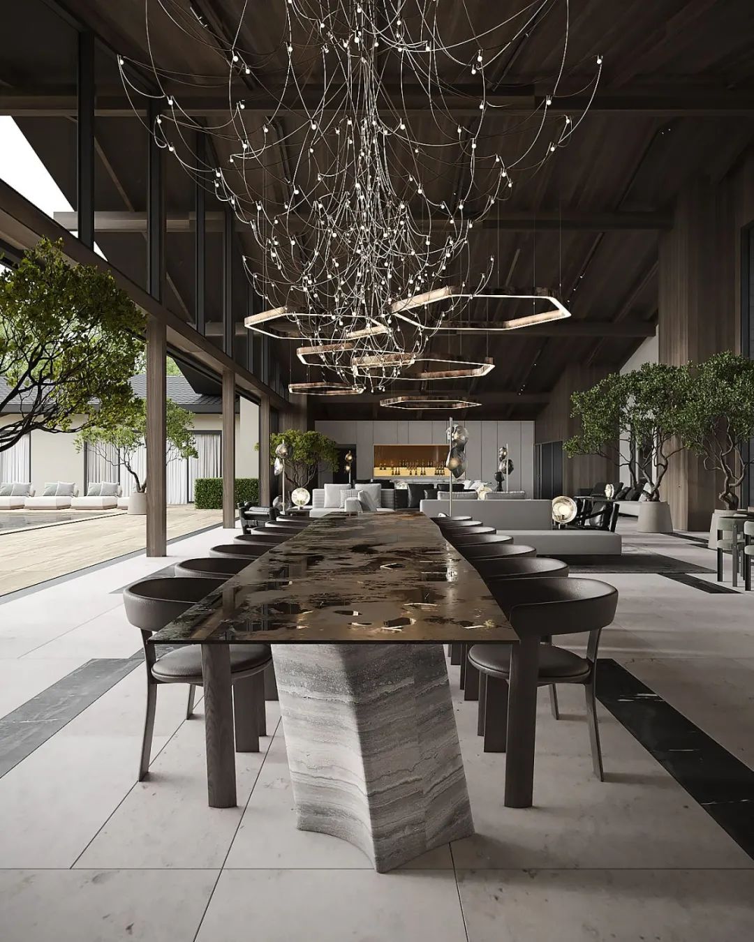 灰色奢华 · 1300㎡大宅设计丨IQOSA Architect-15