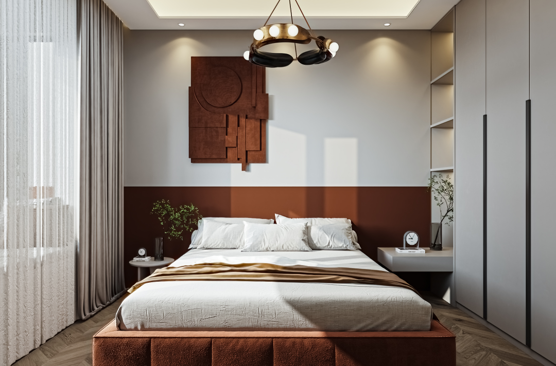 轻奢风三室空间设计丨中国渭南丨西安大小空间设计-16