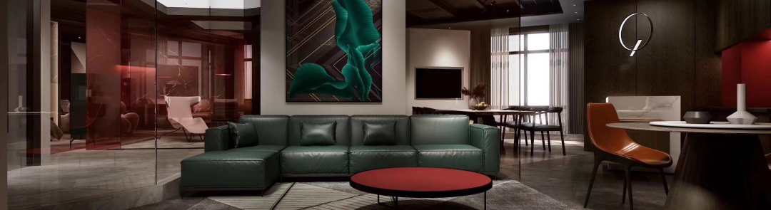 今色厚屋定制 | 红绿撞色打造惊艳空间-25