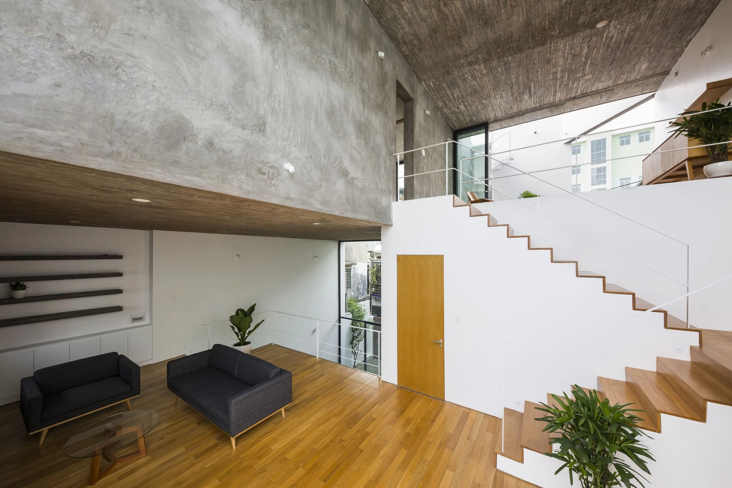 越南密集住宅区的三维花园住宅-25