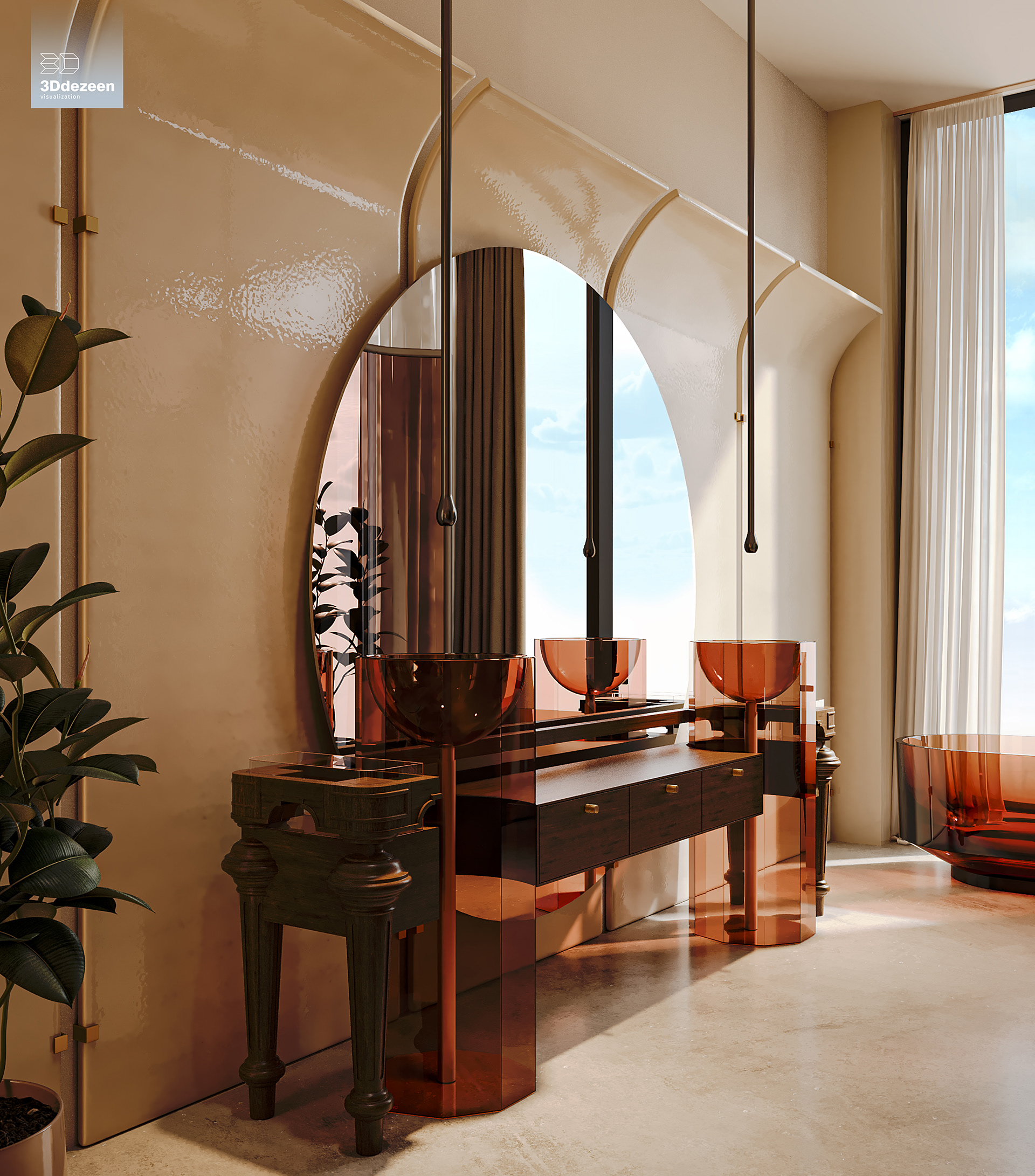 Miami Apartment 室内设计可视化丨美国-37