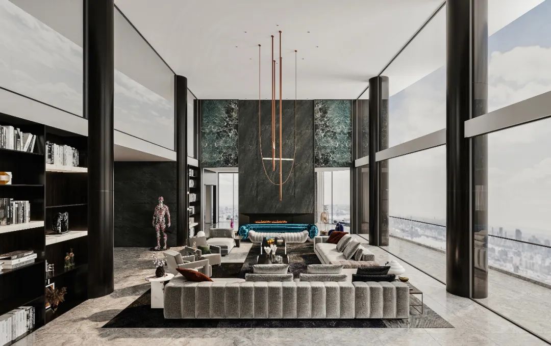 上海 1200㎡大平层,现代与自然完美结合-18