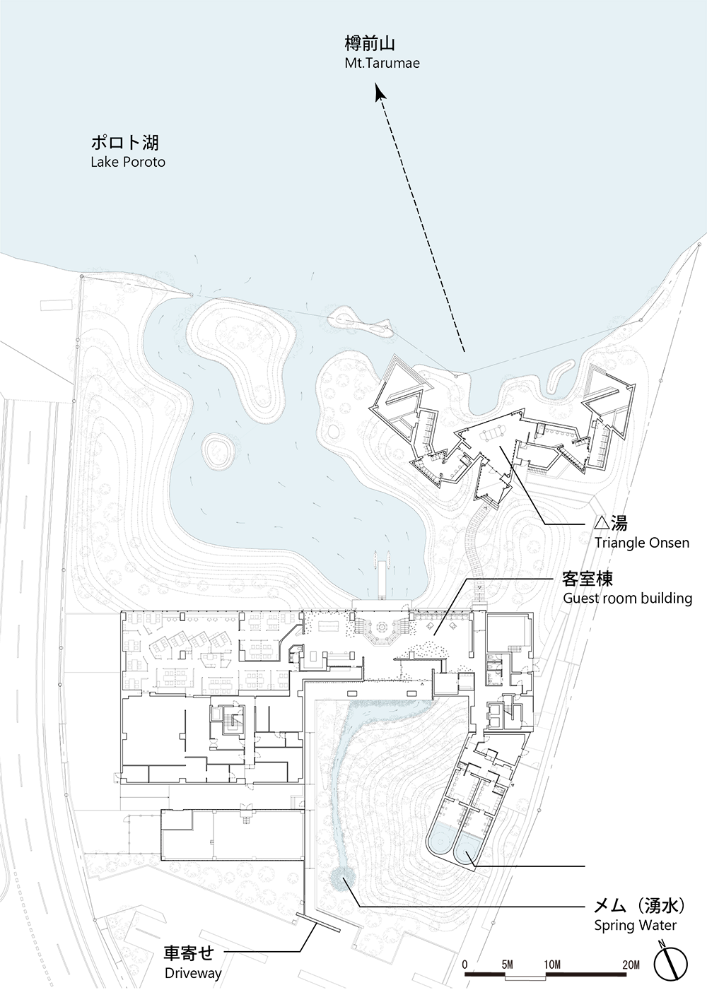 北海道白老町温泉酒店界波罗多丨中村拓志-6