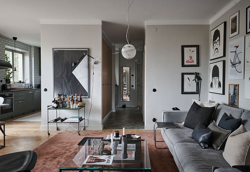 瑞典灰色调时尚公寓，打造温馨空间-5
