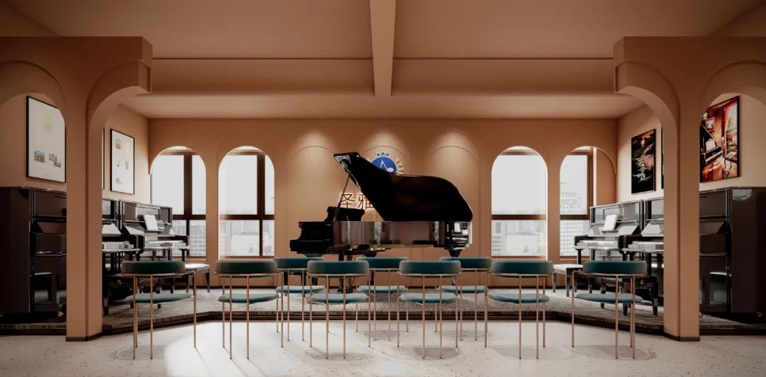 长沙圣雅乐琴行展厅丨中国长沙丨周笙笙建筑装饰设计-25