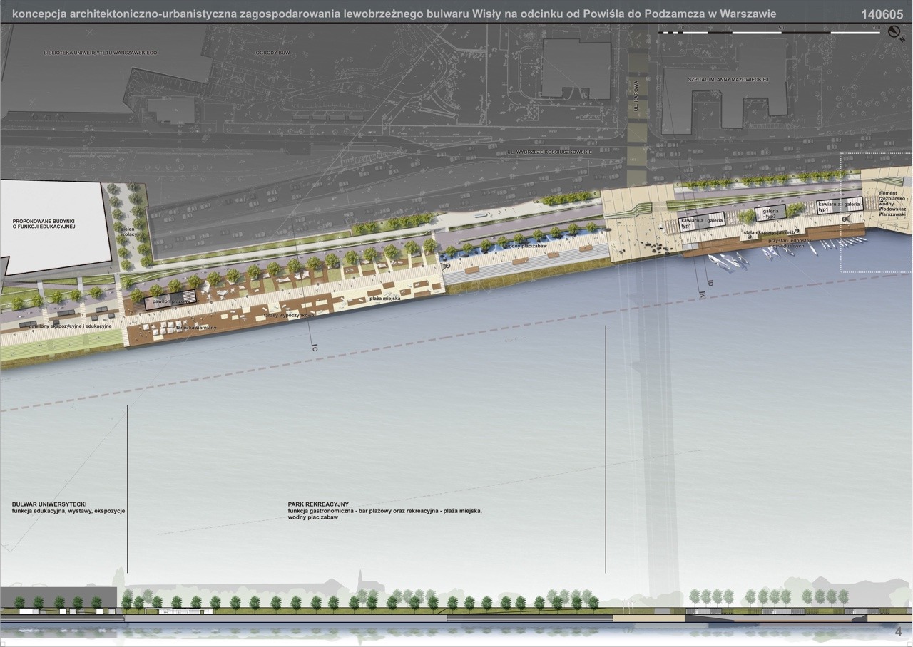 波兰华沙维斯瓦河左岸滨水空间设计-20