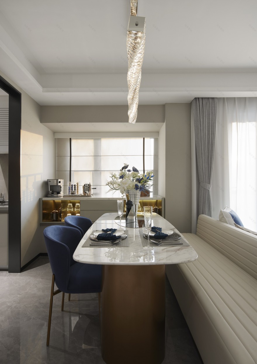 深物业·澜湖时代·莫兰迪蓝样板间丨中国深圳丨深圳市伊派室内设计有限公司-17