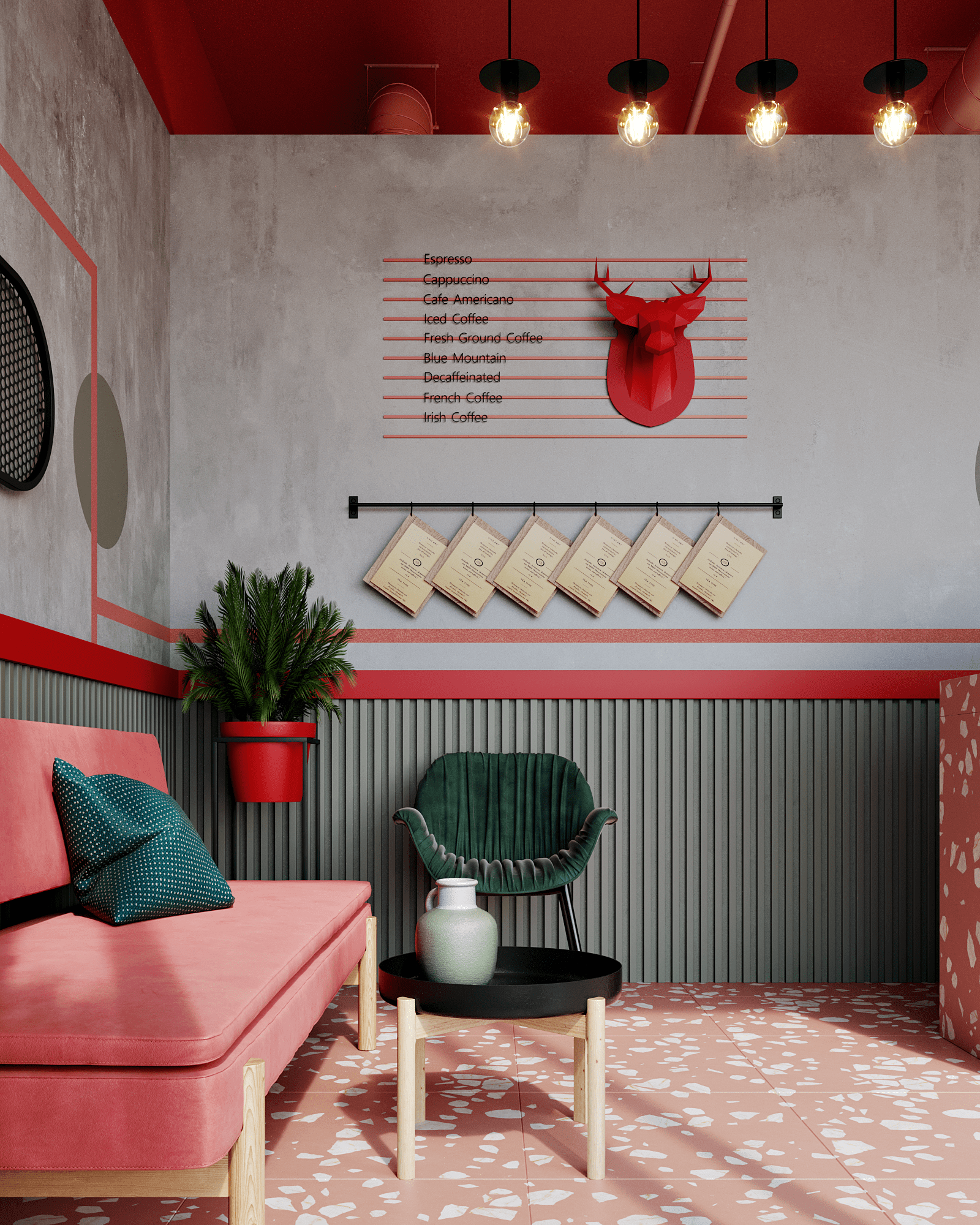 LE CERF ROUGE : THE RED DEER.-0