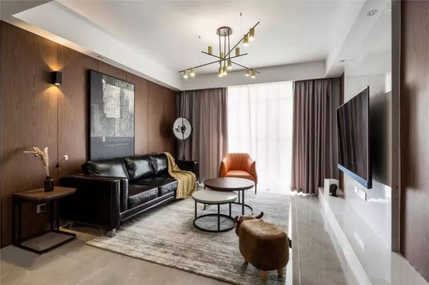 现代简约风三居室,原木大理石打造温馨生活空间-16