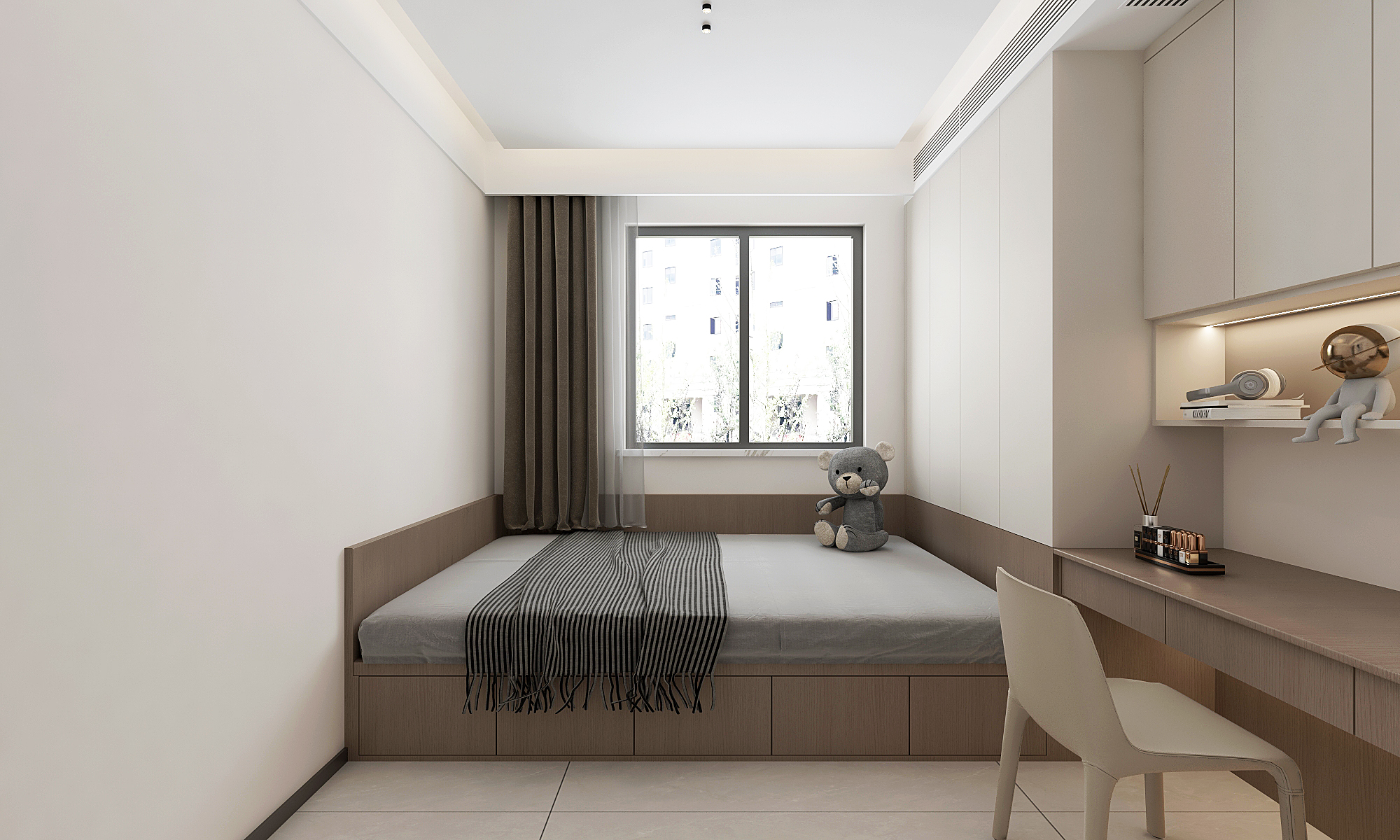 奶油风现代简约 140 平设计丨中国河北丨阿召-18