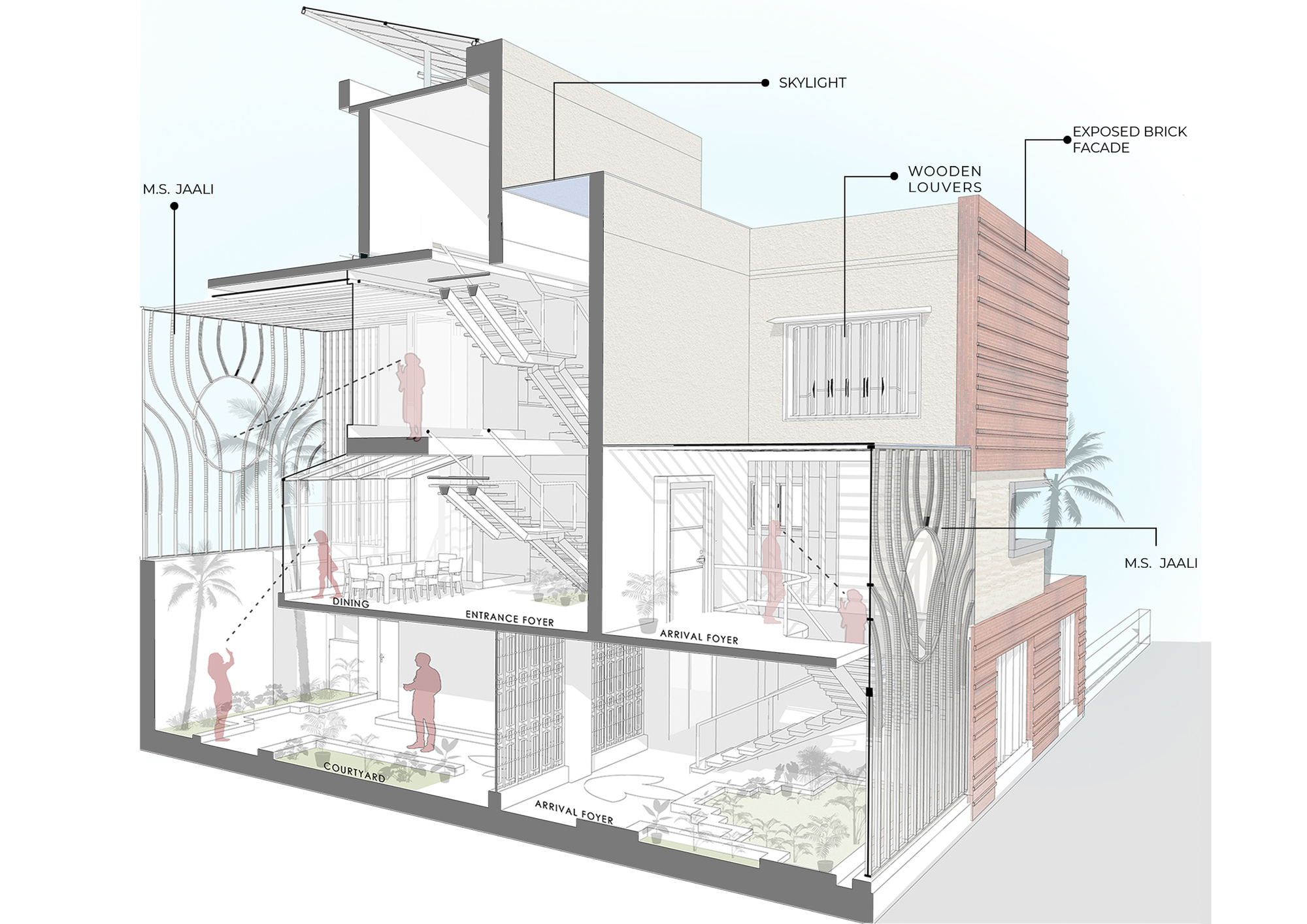 坎达尔普 互动之屋丨印度丨AANGAN Architects-25
