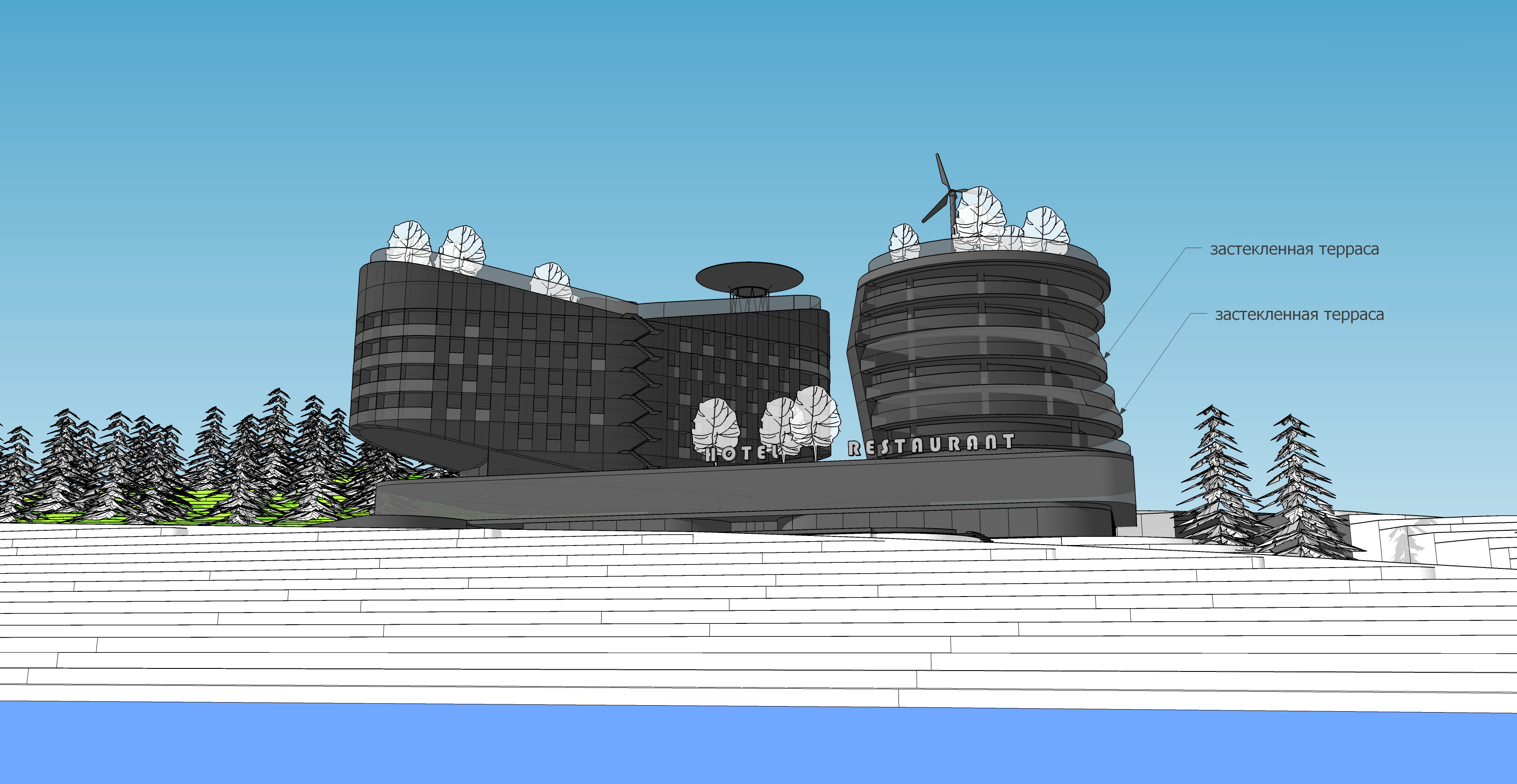 Гостиница. Эскизы.-2