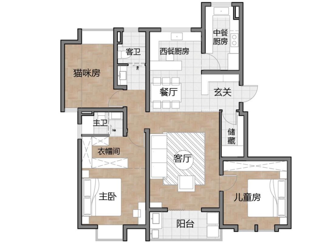 110㎡旧房改造-19